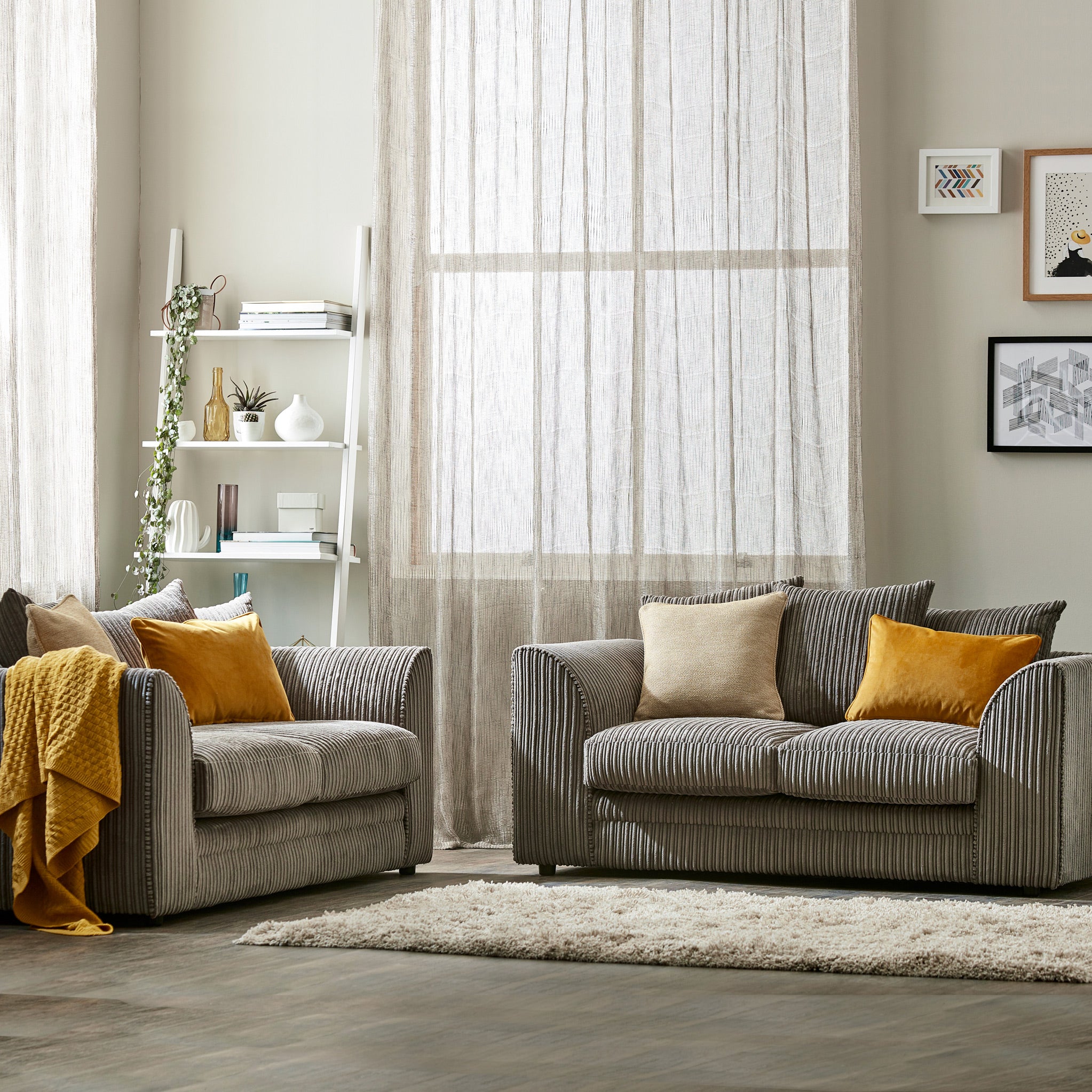 Bletchley Jumbo Cord 2 Seater Sofa - Image 5