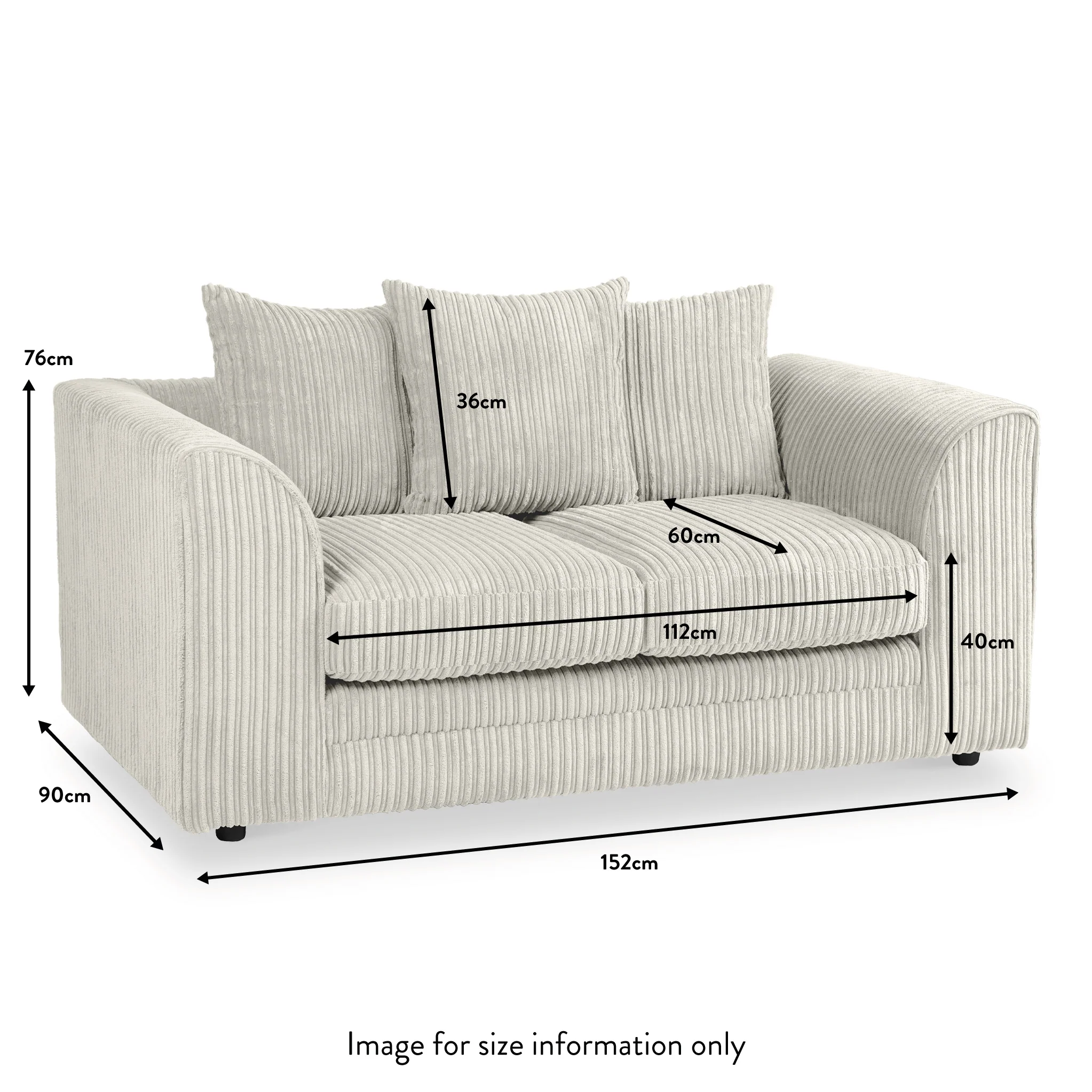 Bletchley Jumbo Cord 2 Seater Sofa - Image 70