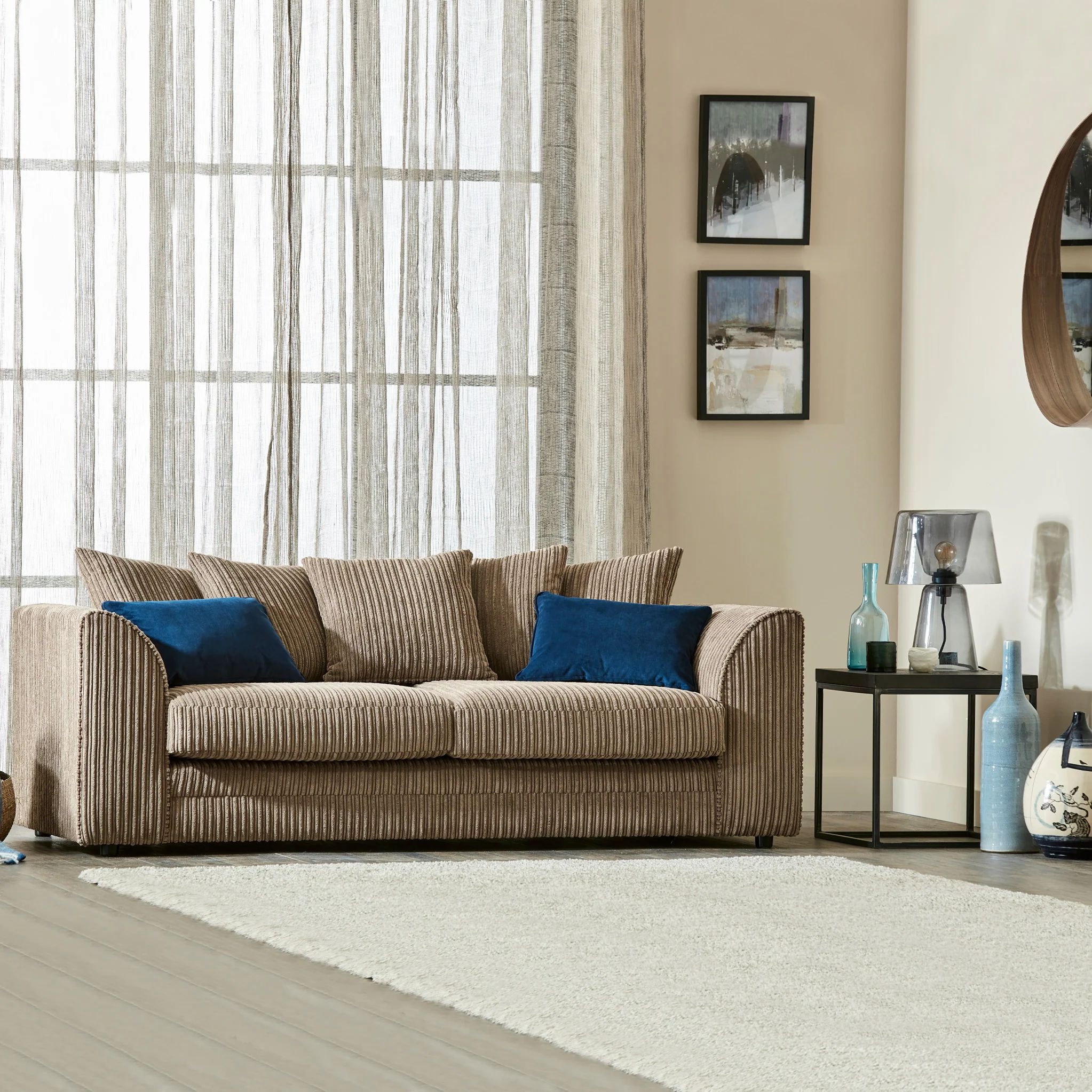 Bletchley Jumbo Cord 3 Seater Sofa - Image 16