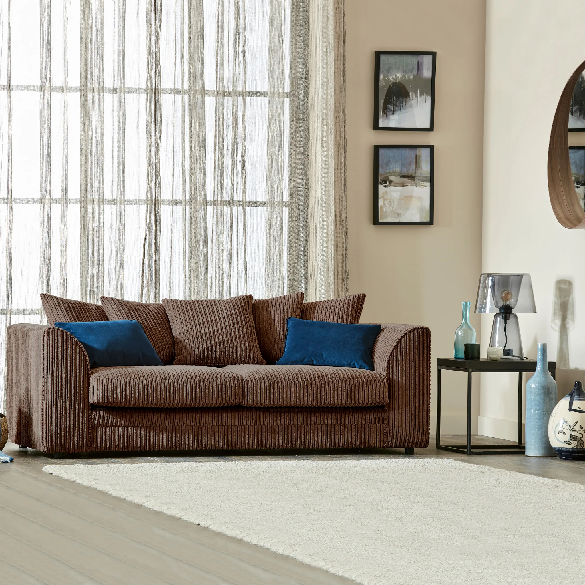 Bletchley Jumbo Cord 3 Seater Sofa - Image 37