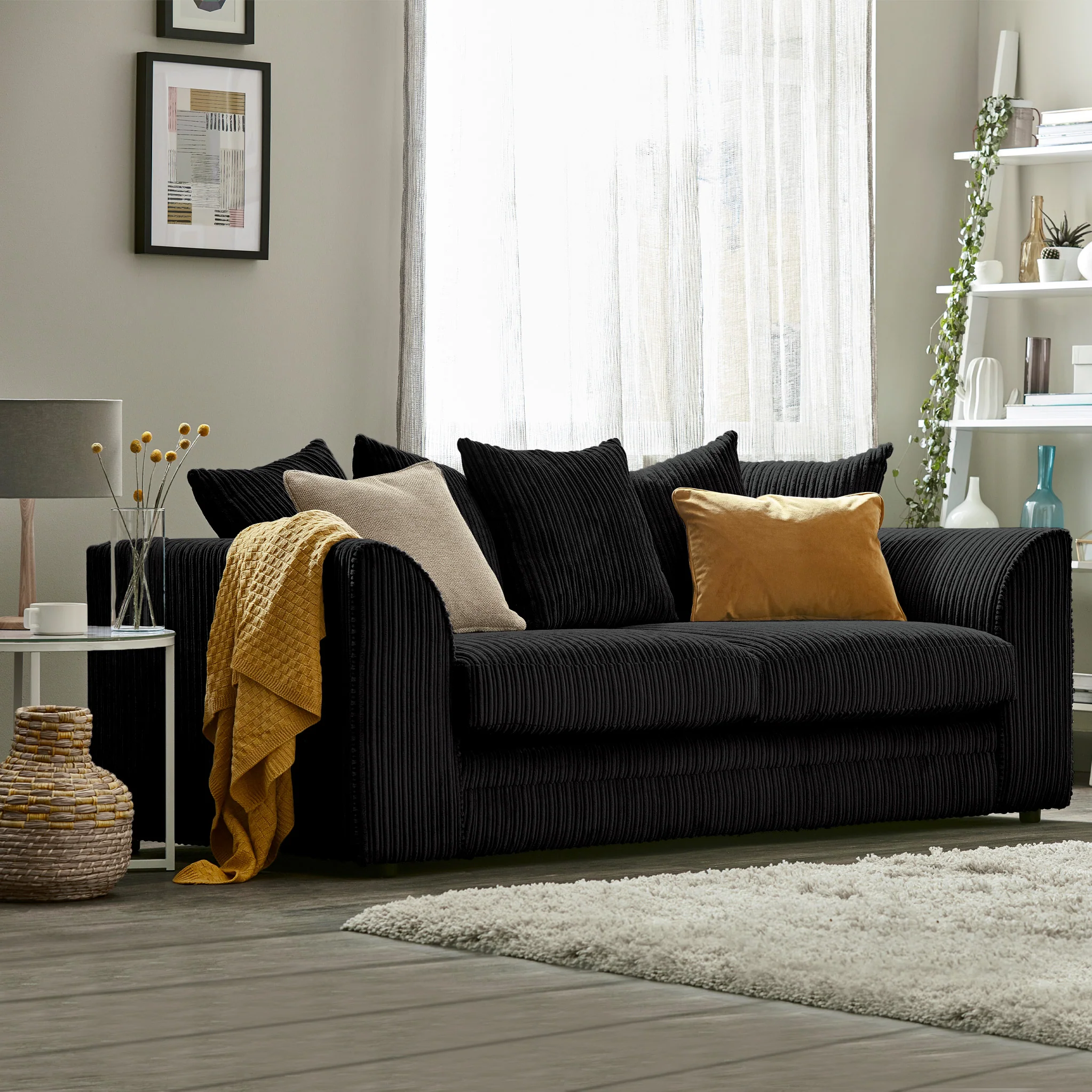 Bletchley Jumbo Cord 3 Seater Sofa - Image 4