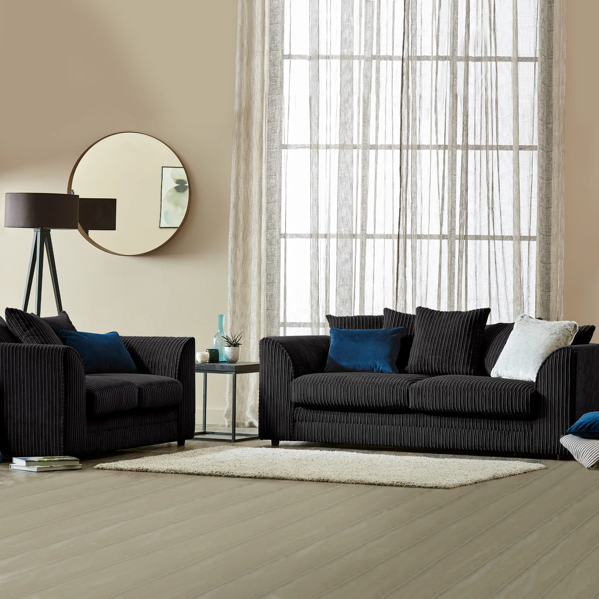 Bletchley Jumbo Cord 3 Seater Sofa - Image 5