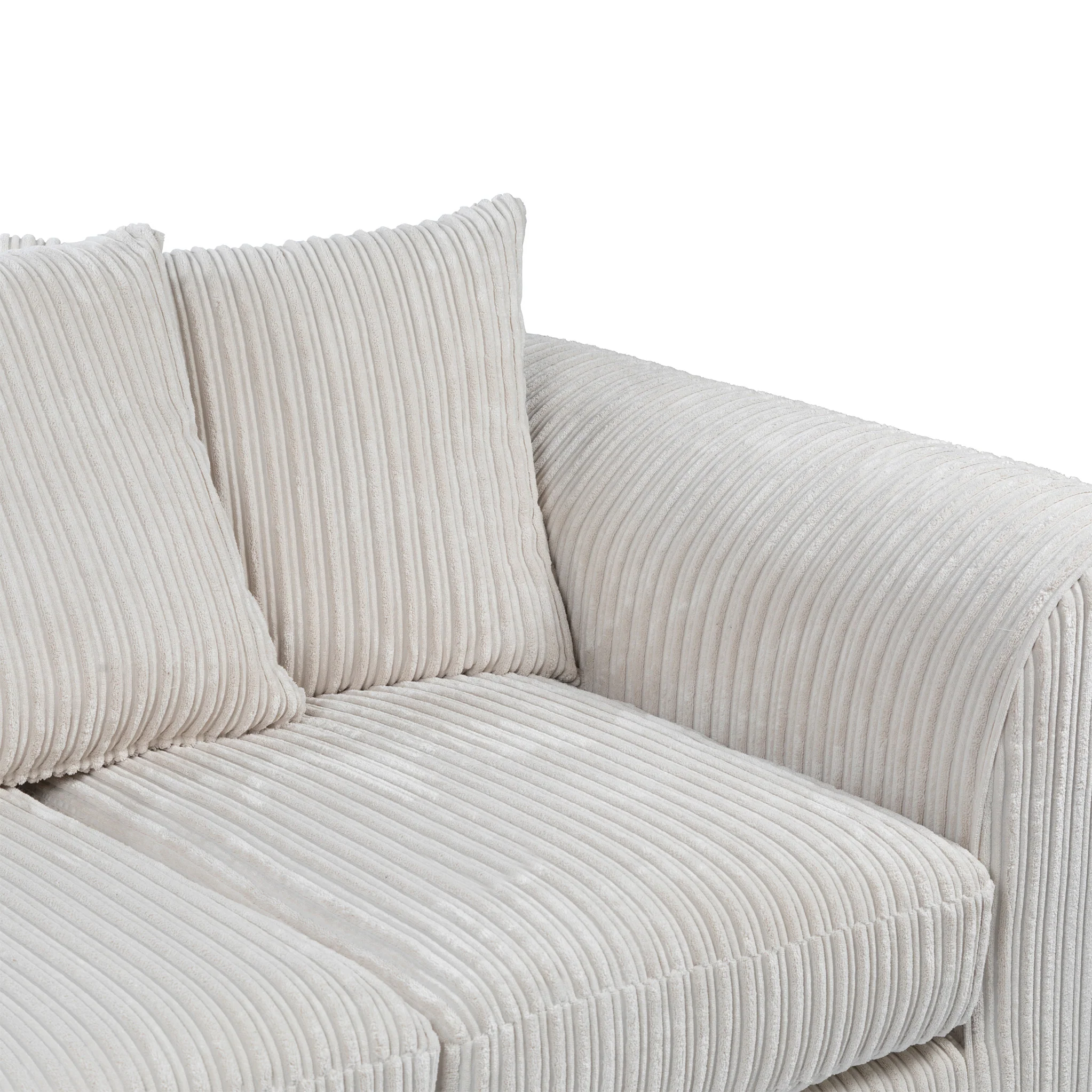 Bletchley Jumbo Cord Chaise Sofa - Image 10