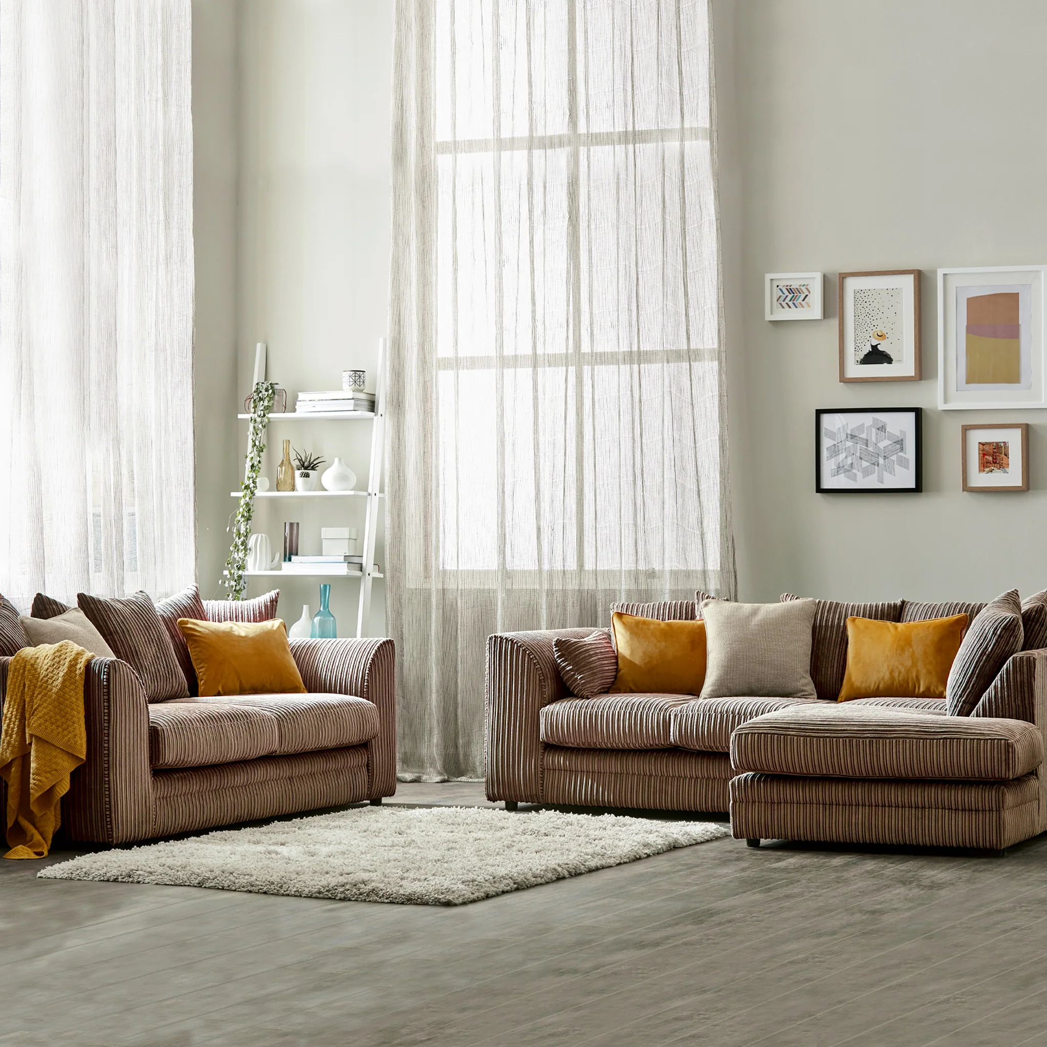 Bletchley Jumbo Cord Chaise Sofa - Image 30