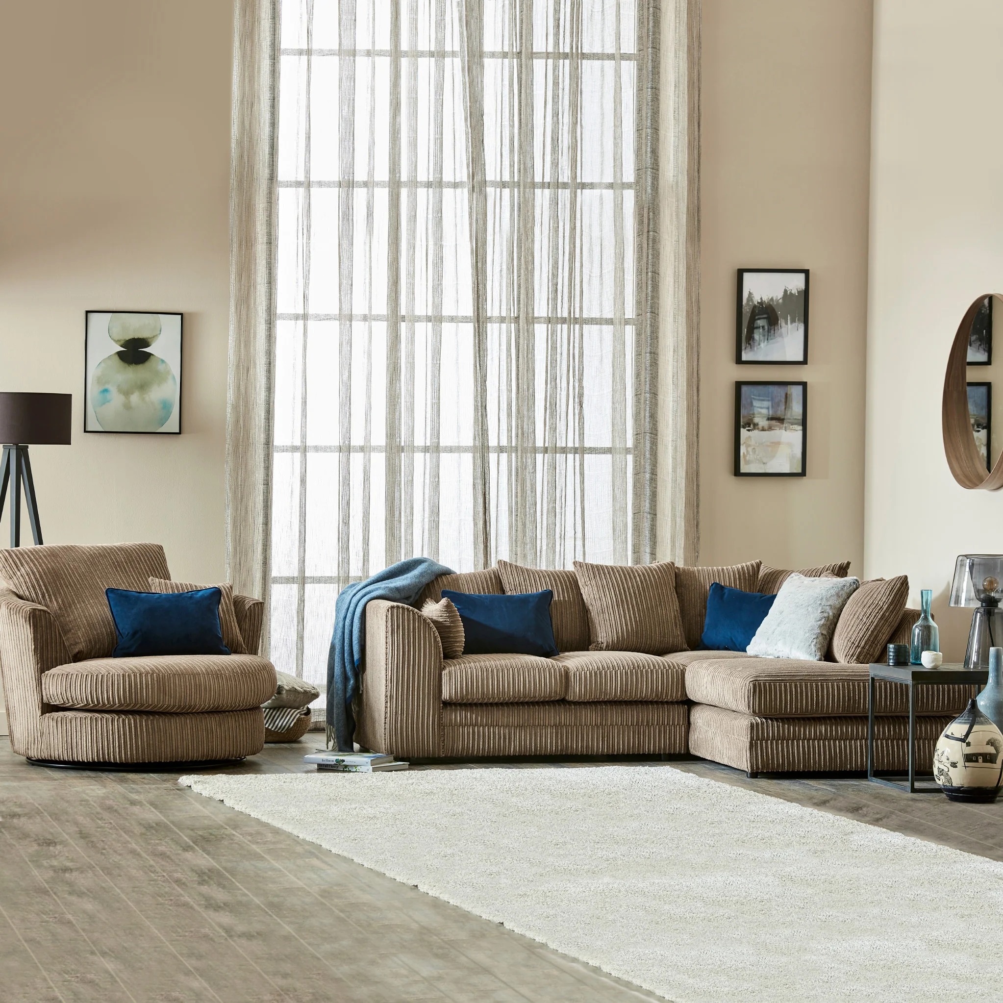 Bletchley Jumbo Cord Chaise Sofa - Image 31