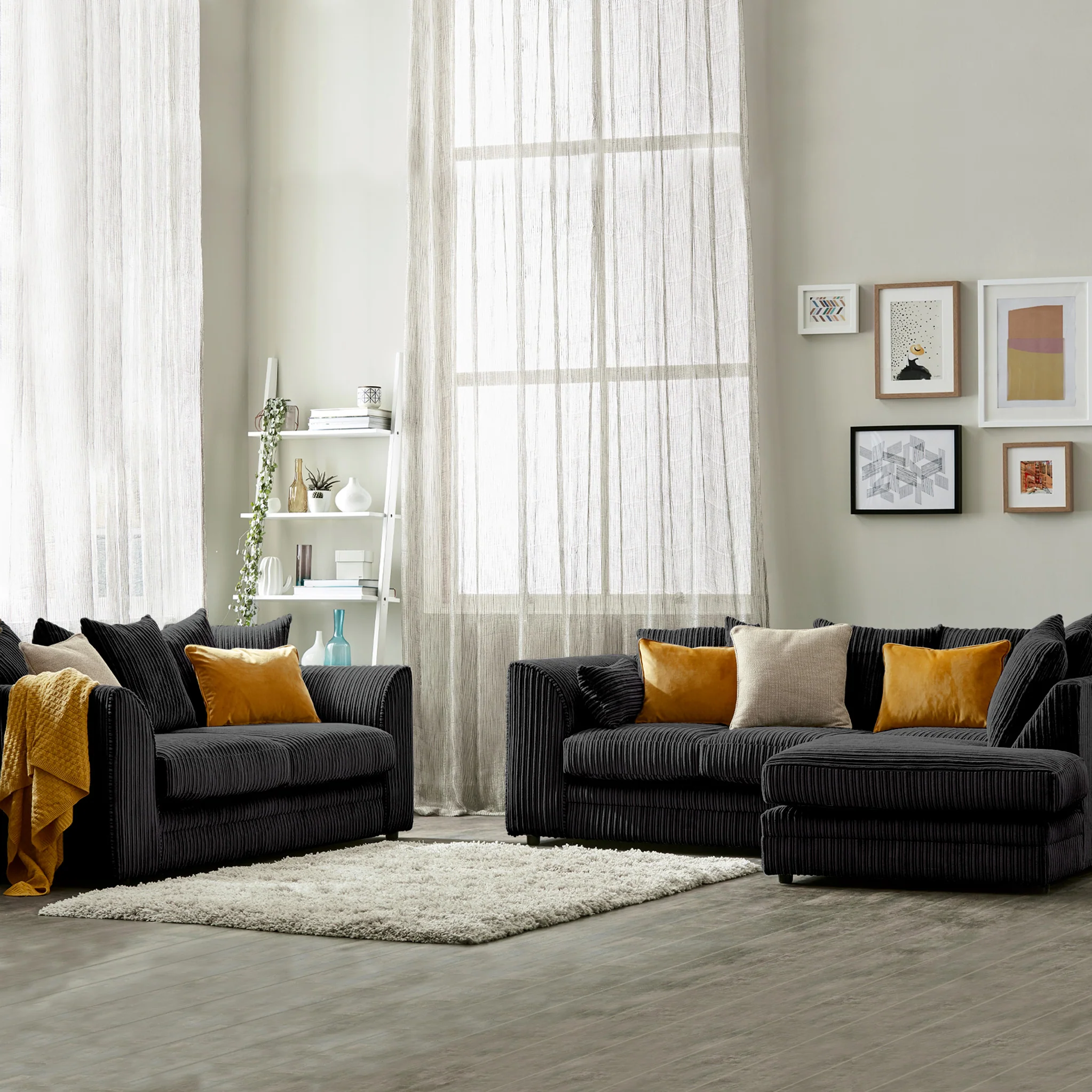 Bletchley Jumbo Cord Chaise Sofa - Image 41