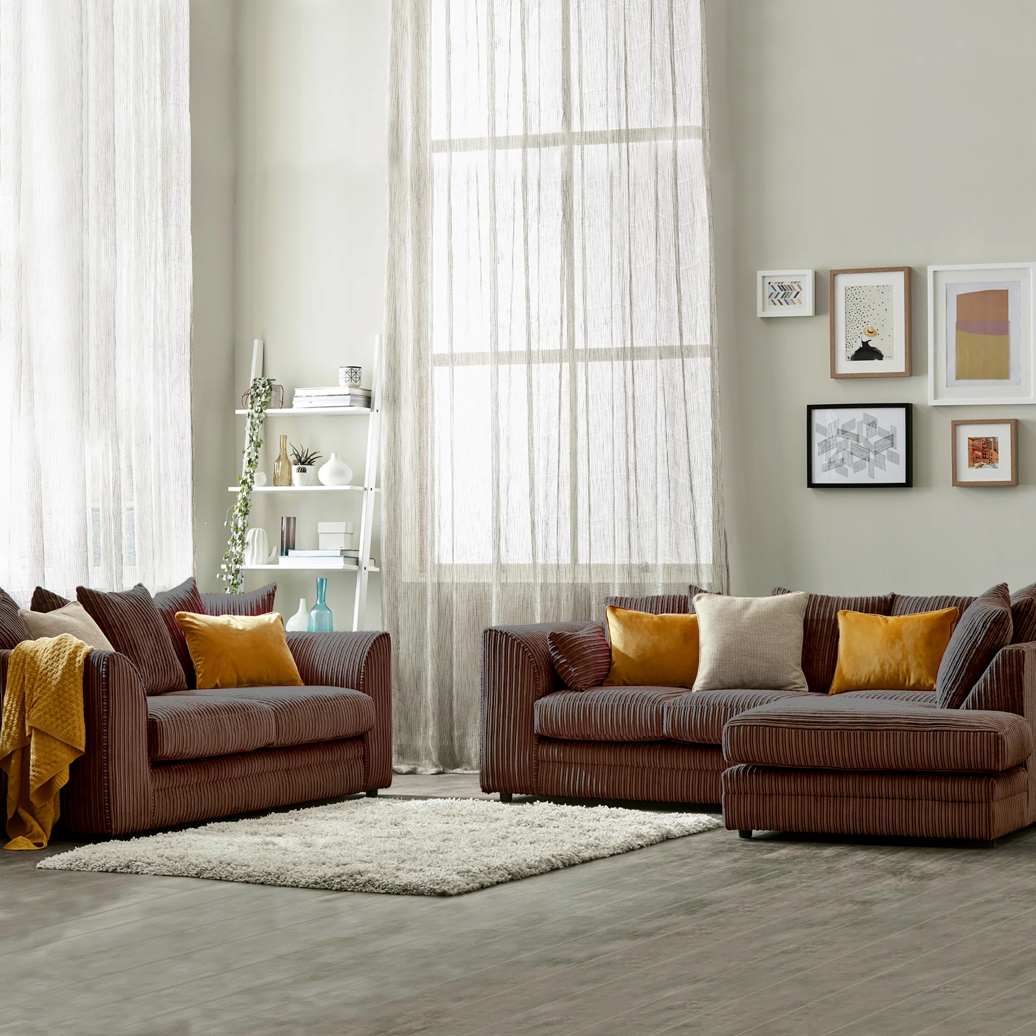 Bletchley Jumbo Cord Chaise Sofa - Image 53