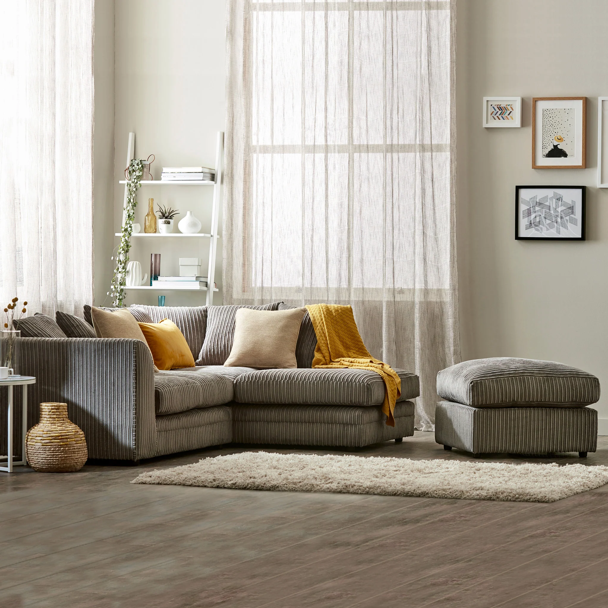 Bletchley Jumbo Cord Footstool - Image 9
