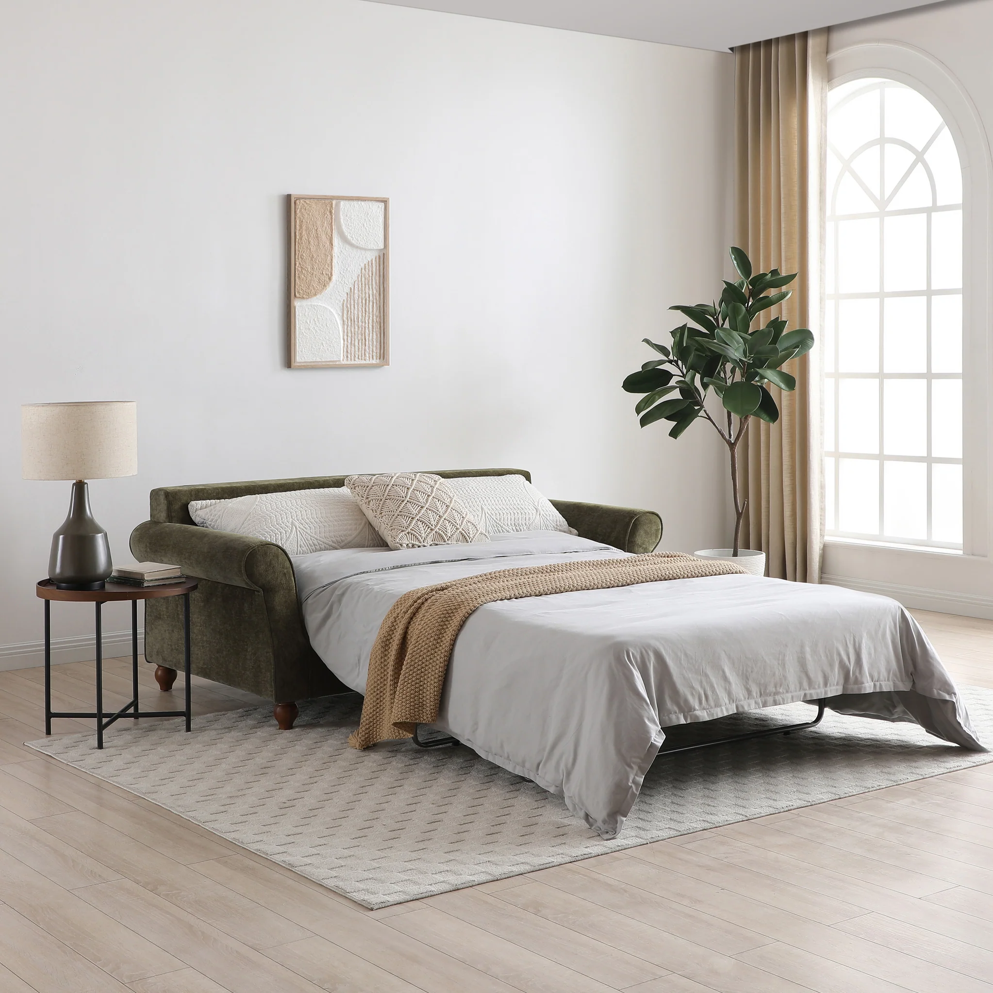 Blythe 2 Seater Sofa Bed With Foam Mattress - Image 2