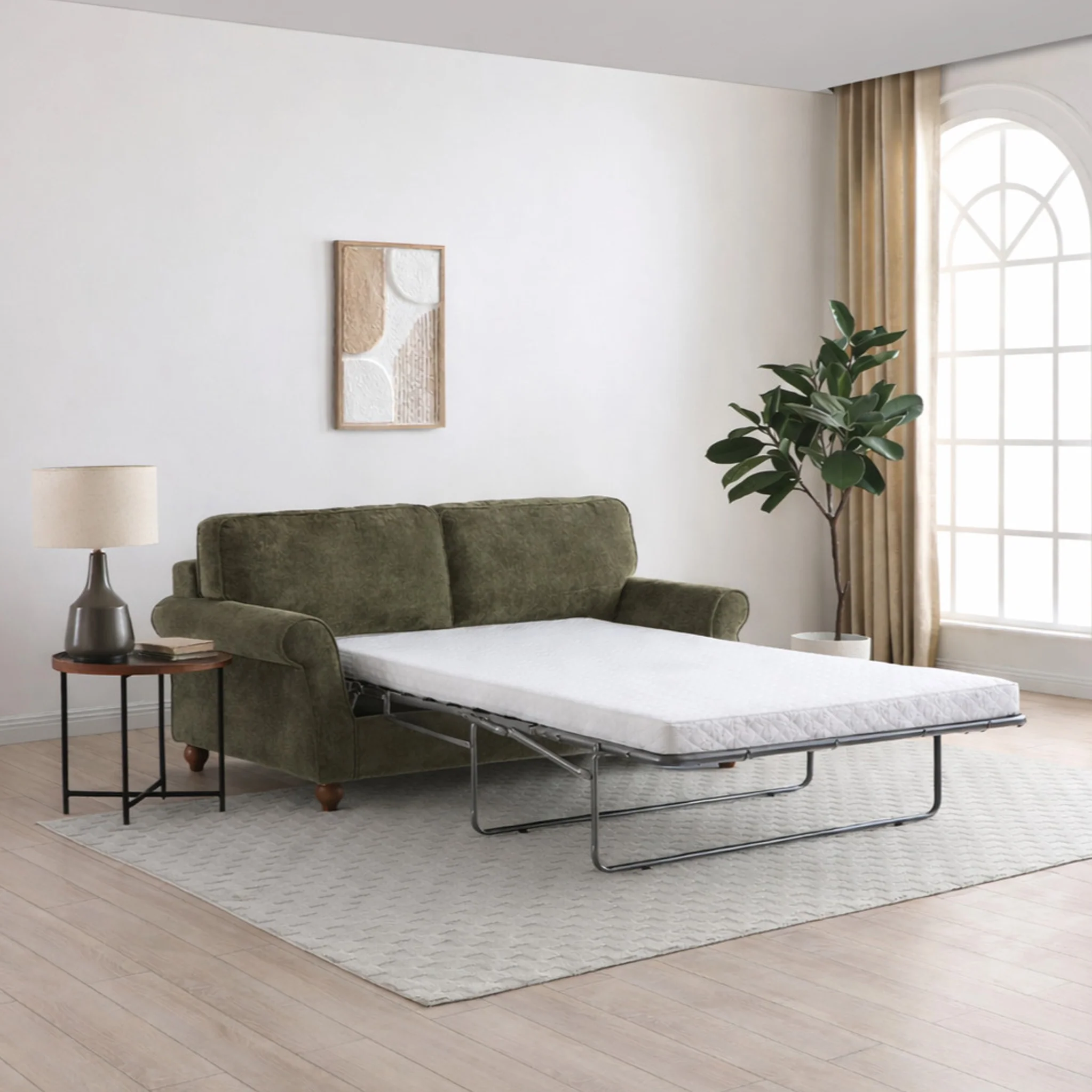 Blythe 2 Seater Sofa Bed With Foam Mattress - Image 3