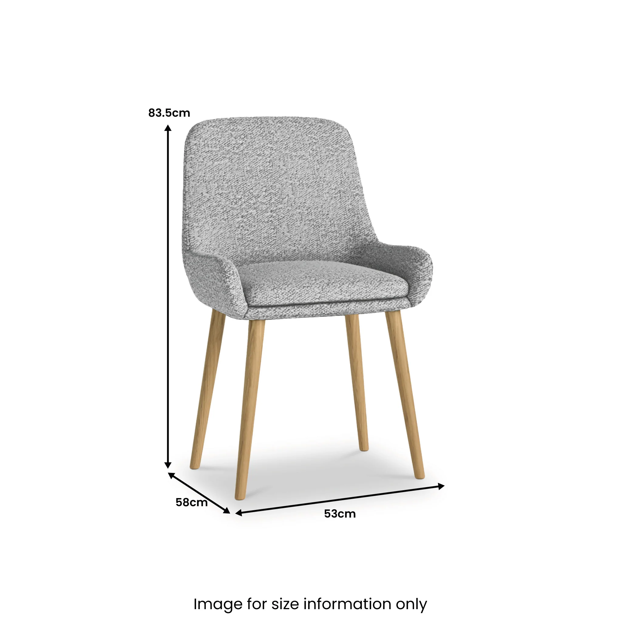 Brady Boucle Dining Chair - Image 3
