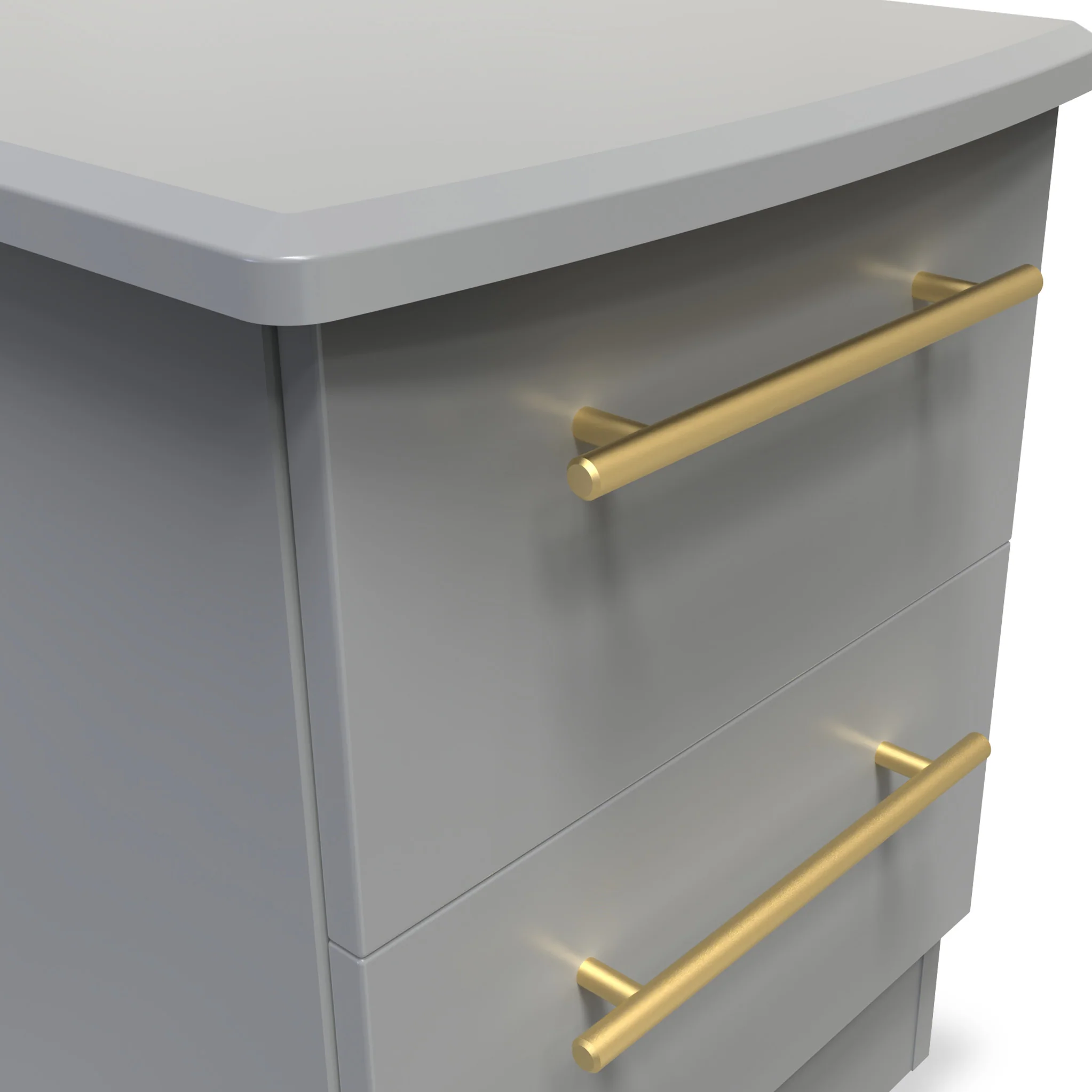 Bramham Grey 2 Drawer Bedside - Image 3