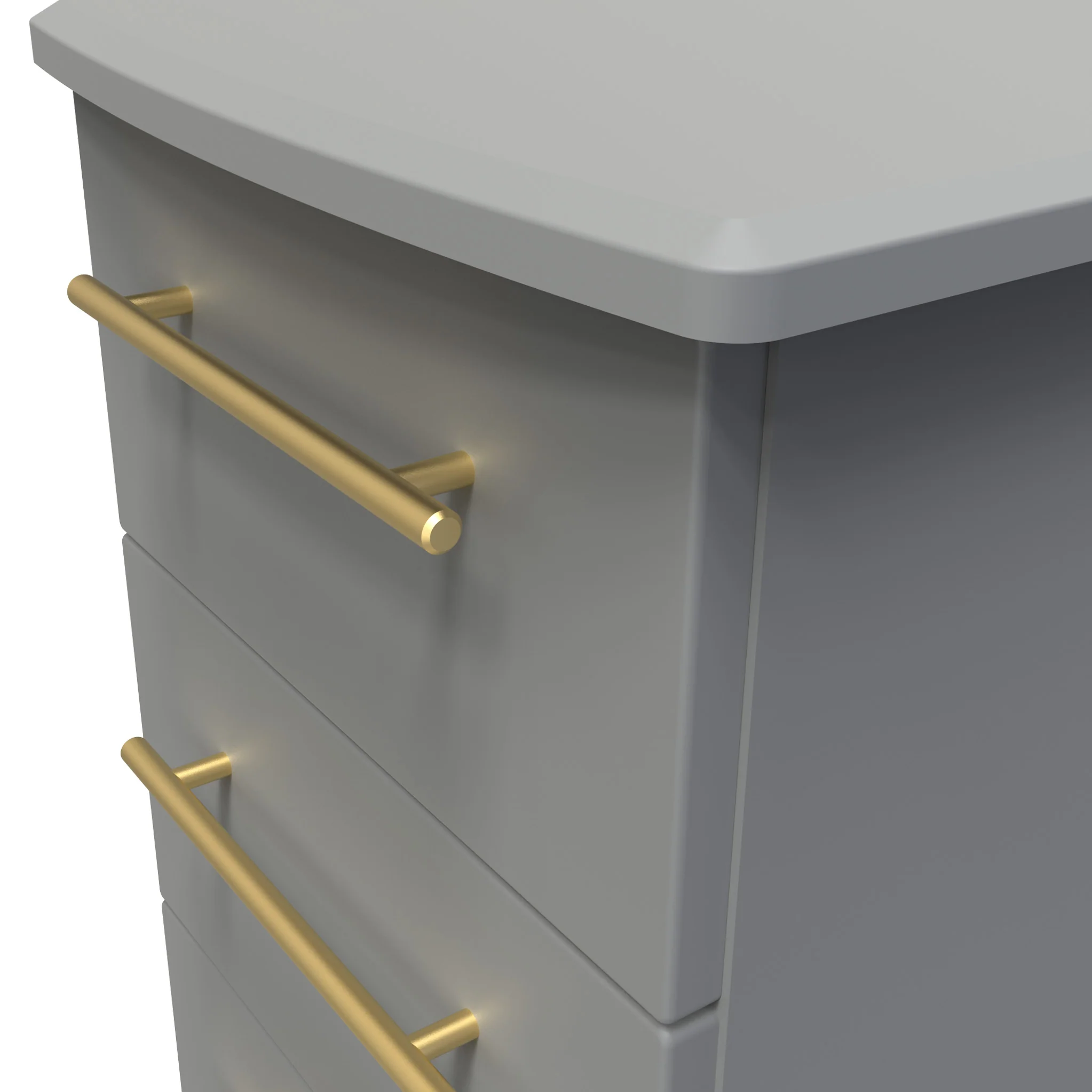 Bramham Grey 3 Drawer Bedside - Image 4