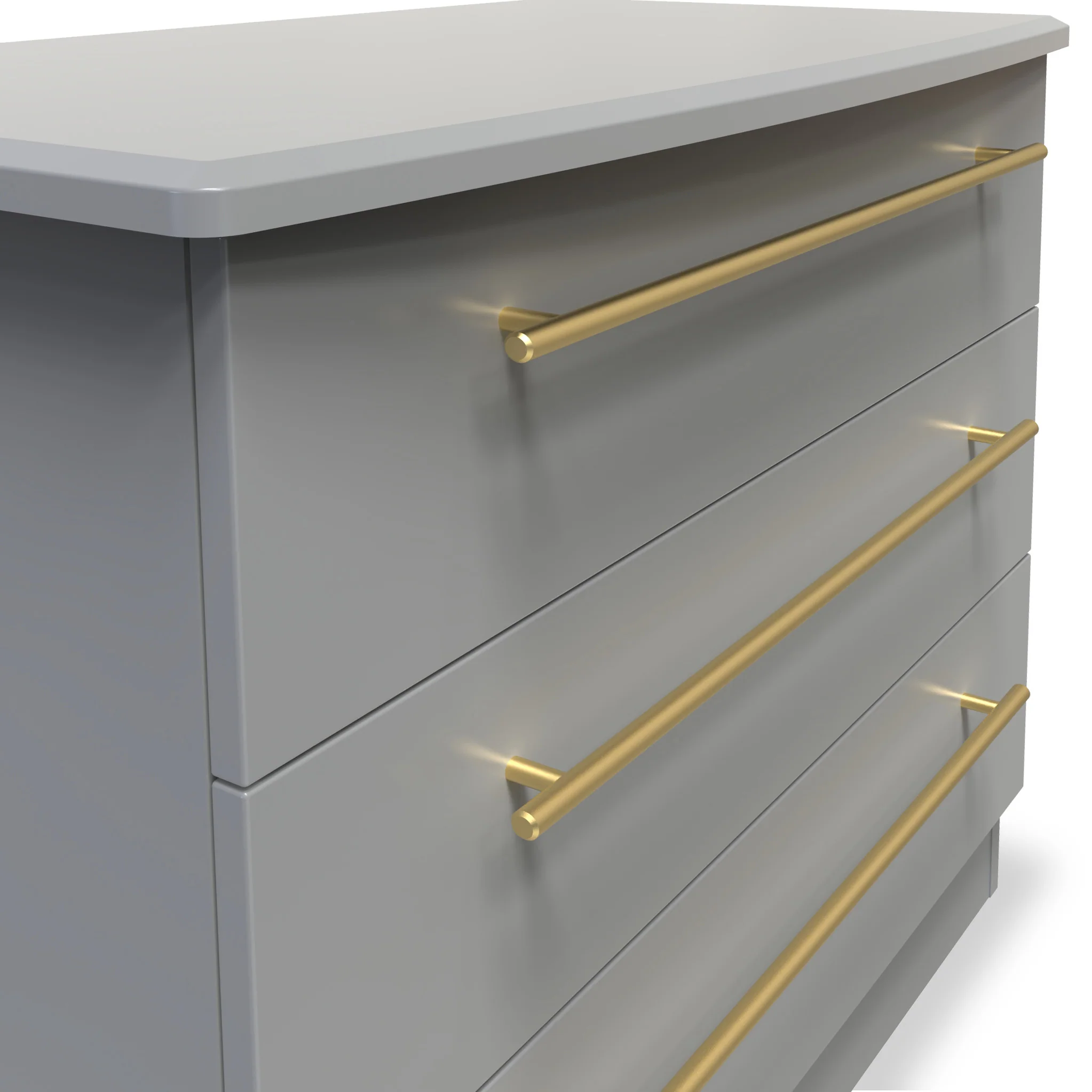 Bramham Grey 3 Drawer Chest - Image 3