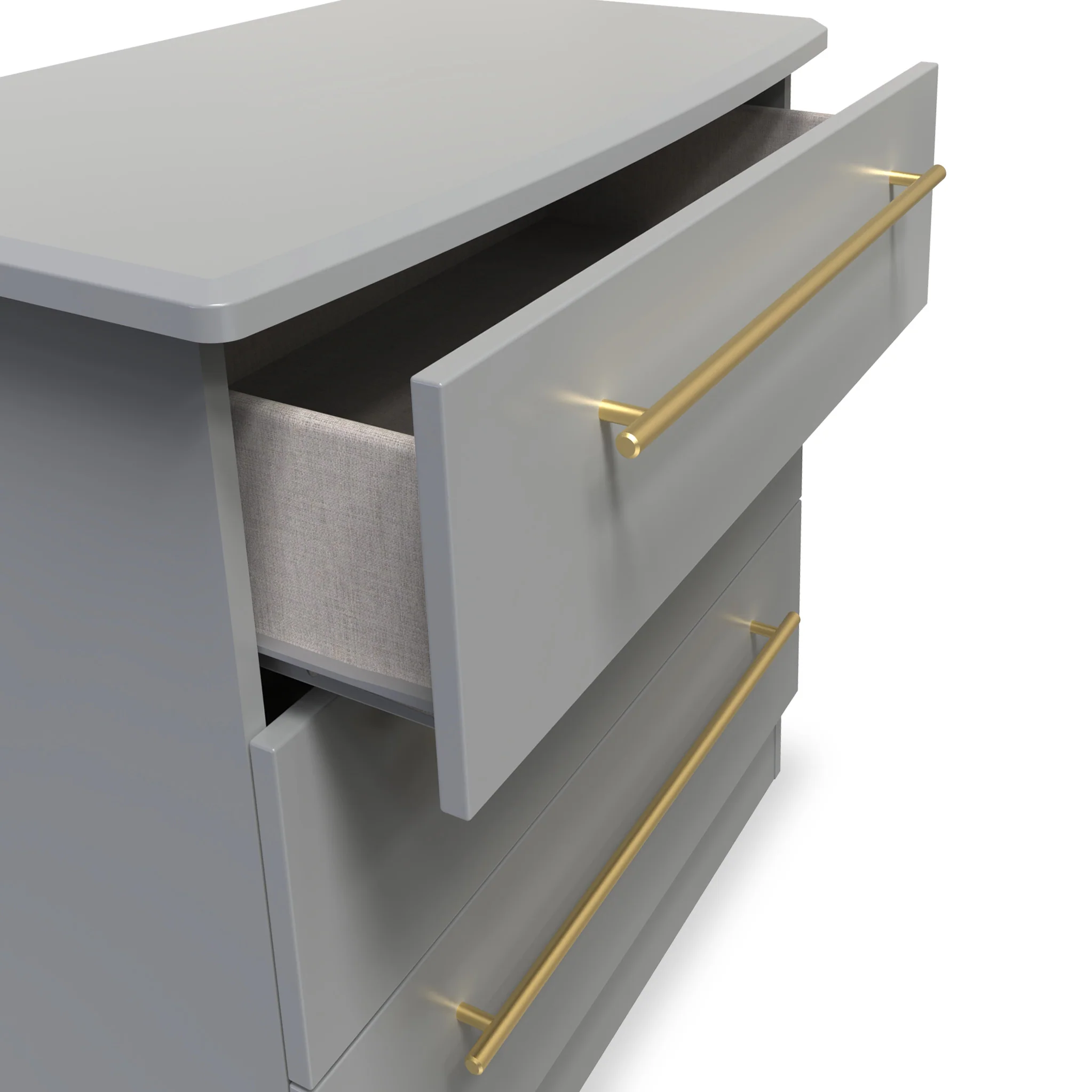 Bramham Grey 3 Drawer Chest - Image 4