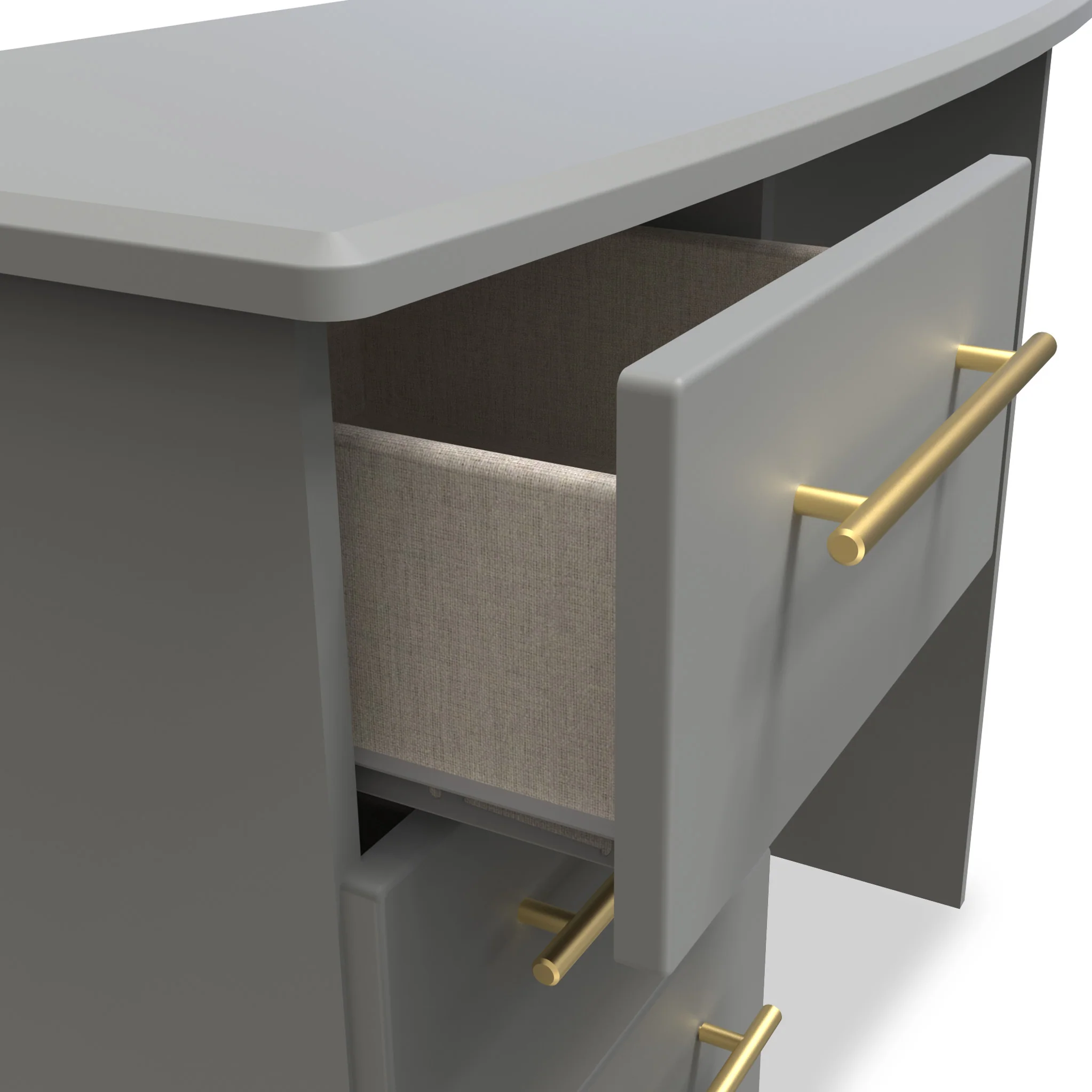 Bramham Grey 3 Drawer Dressing Table - Image 4