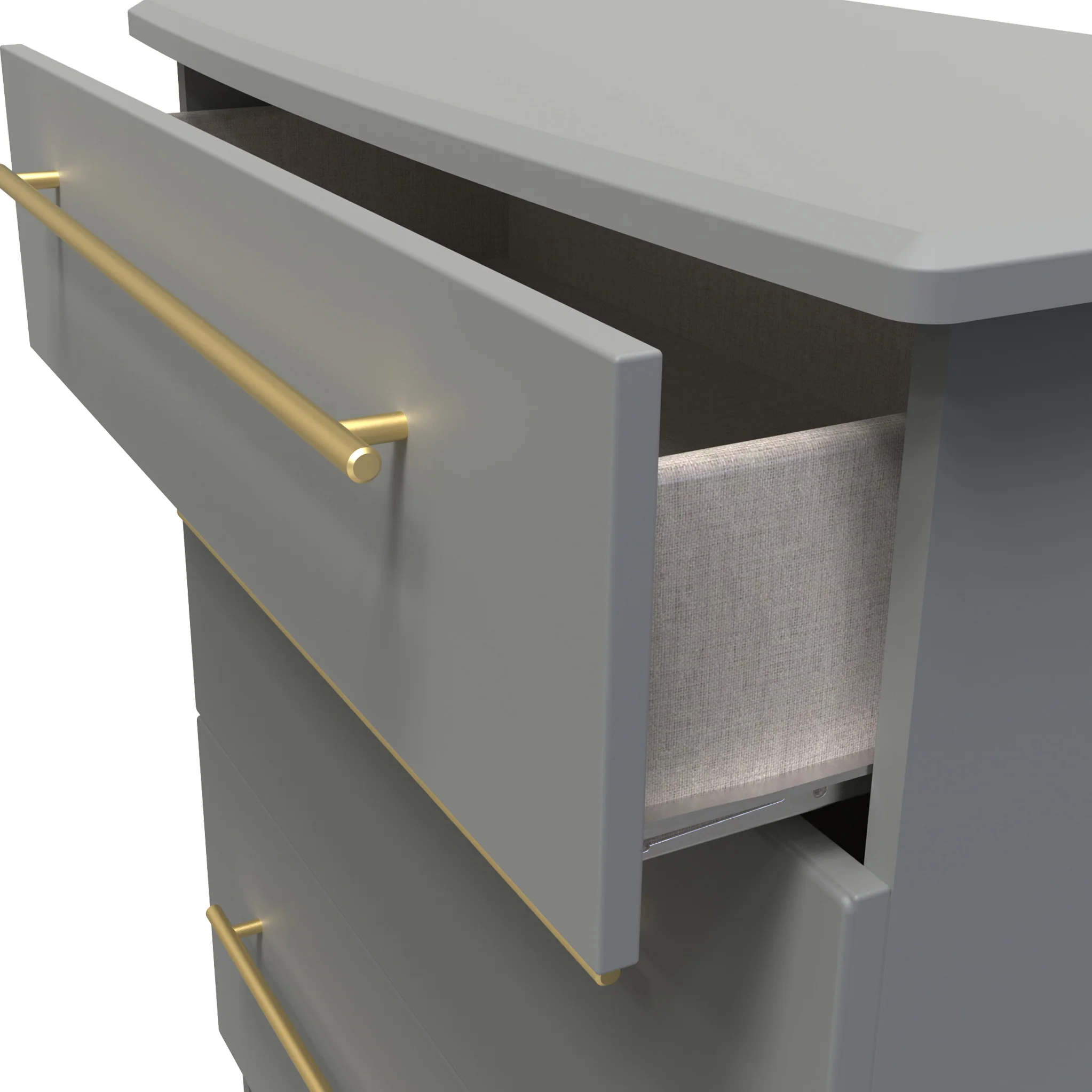 Bramham Grey 3 Drawer Deep Chest - Image 4