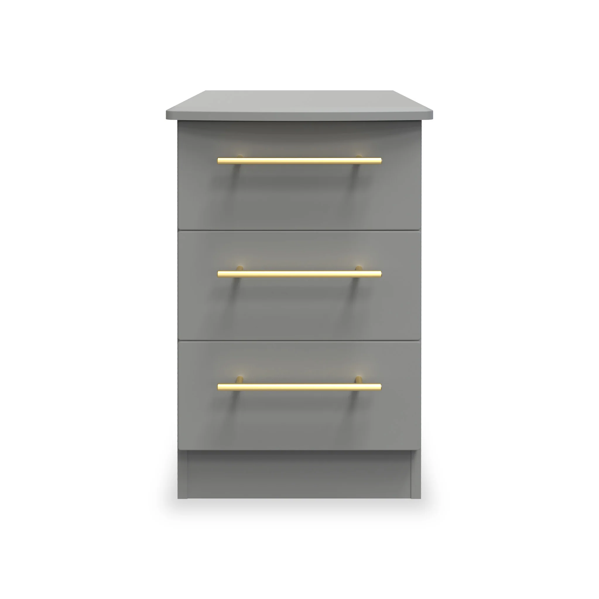 Bramham Grey 3 Drawer Bedside - Image 2