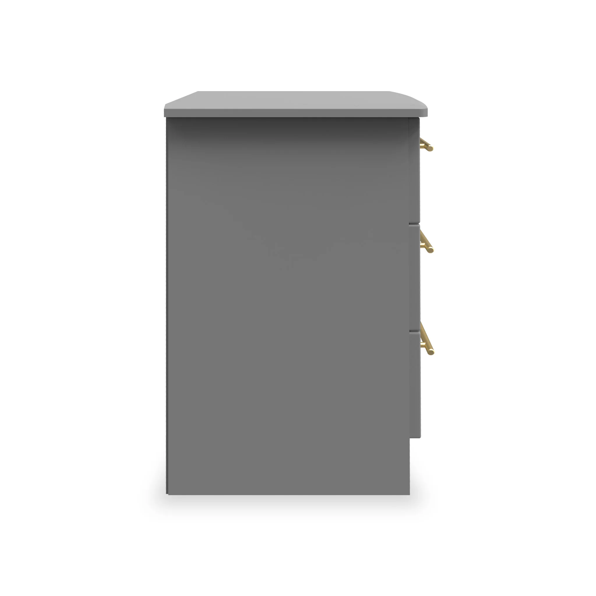 Bramham Grey 3 Drawer Bedside - Image 6