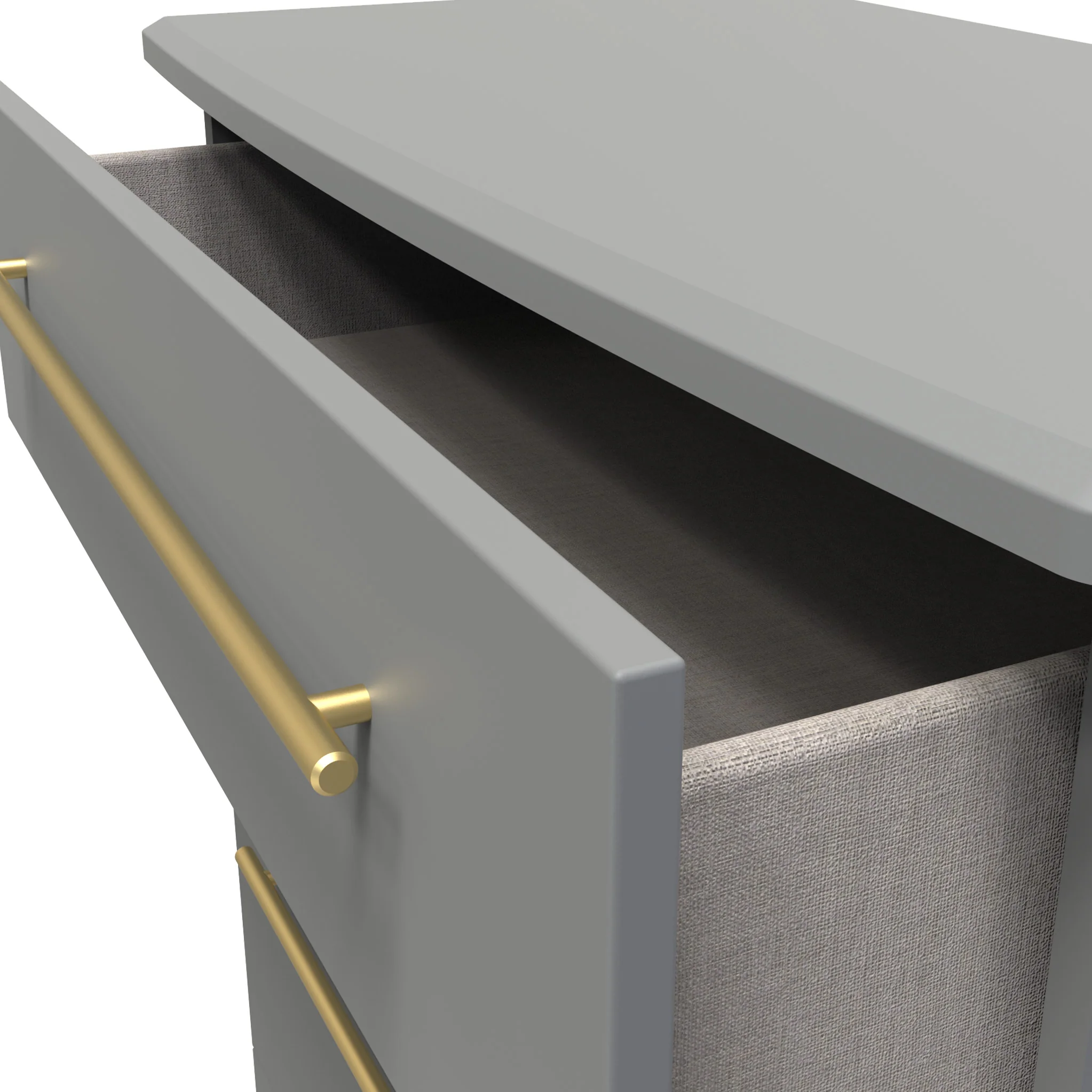 Bramham Grey 4 Drawer Deep Chest - Image 4