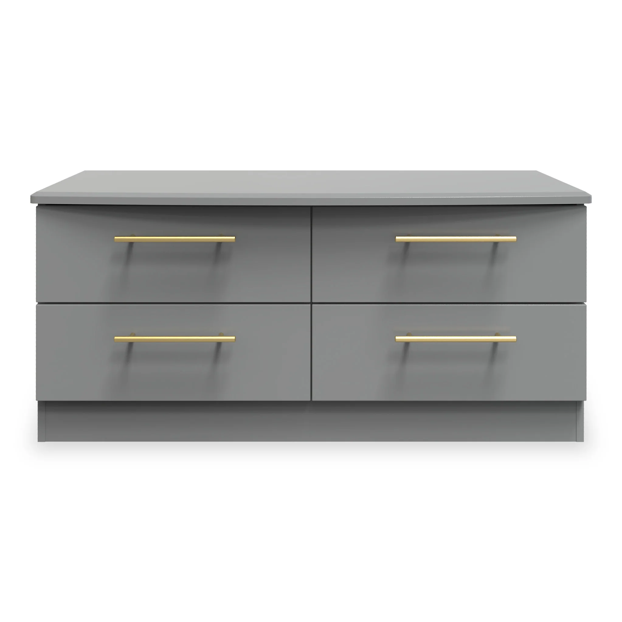 Bramham Grey 4 Drawer Low Storage Unit - Image 2