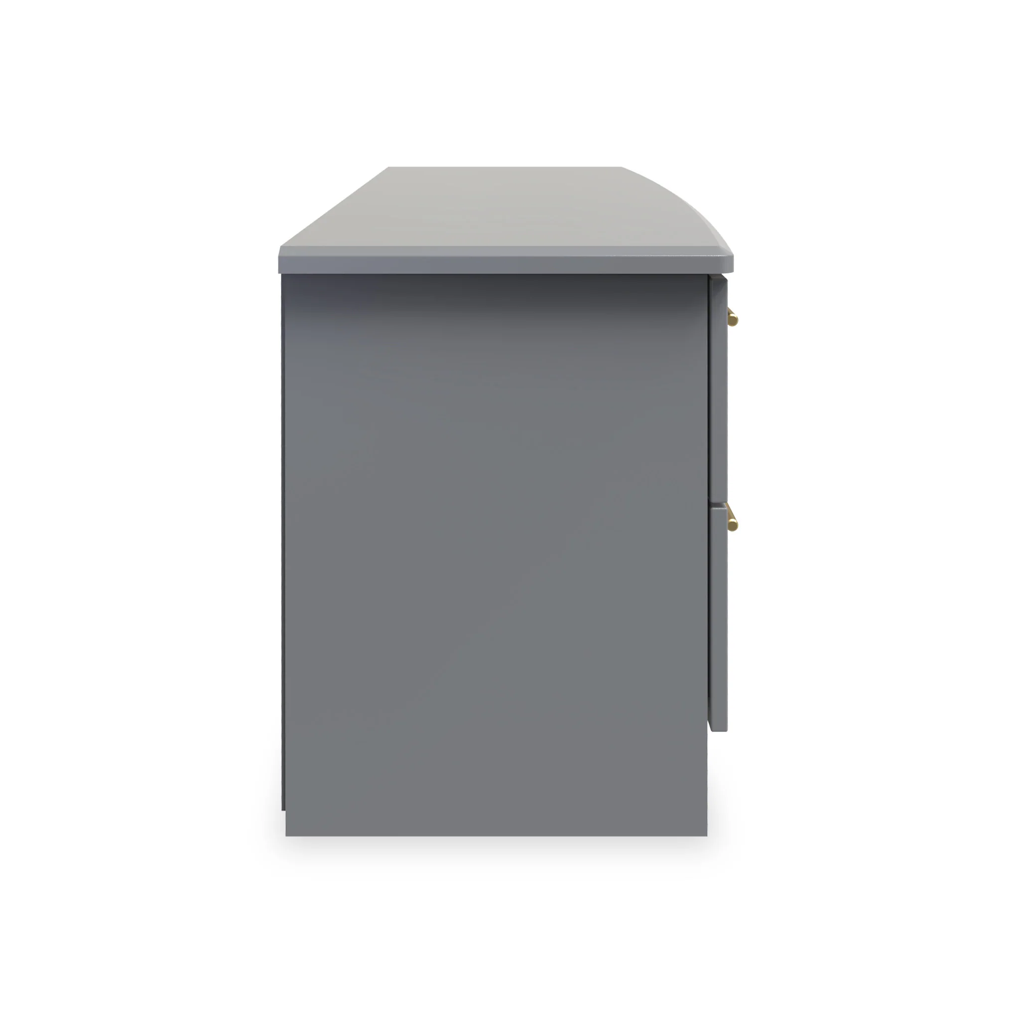 Bramham Grey 4 Drawer Low Storage Unit - Image 5