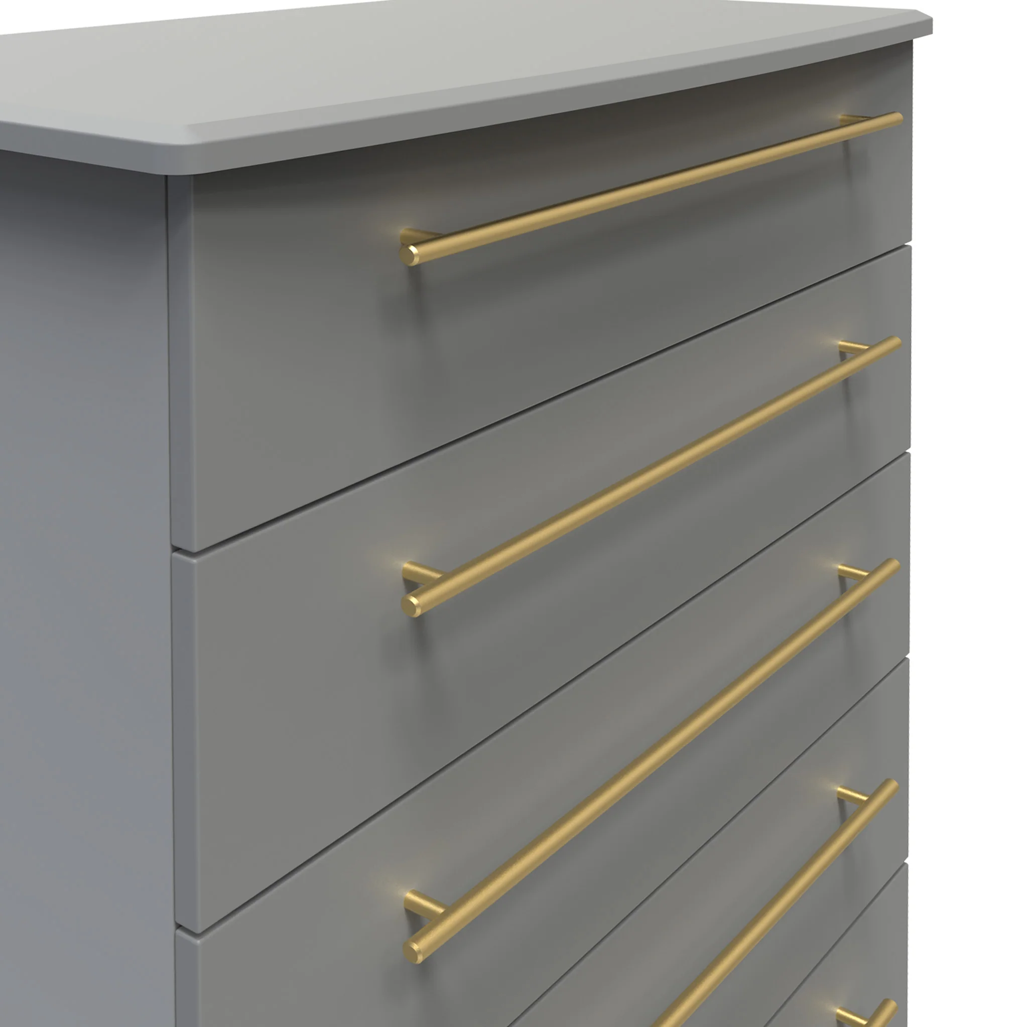 Bramham Grey 5 Drawer Chest - Image 3