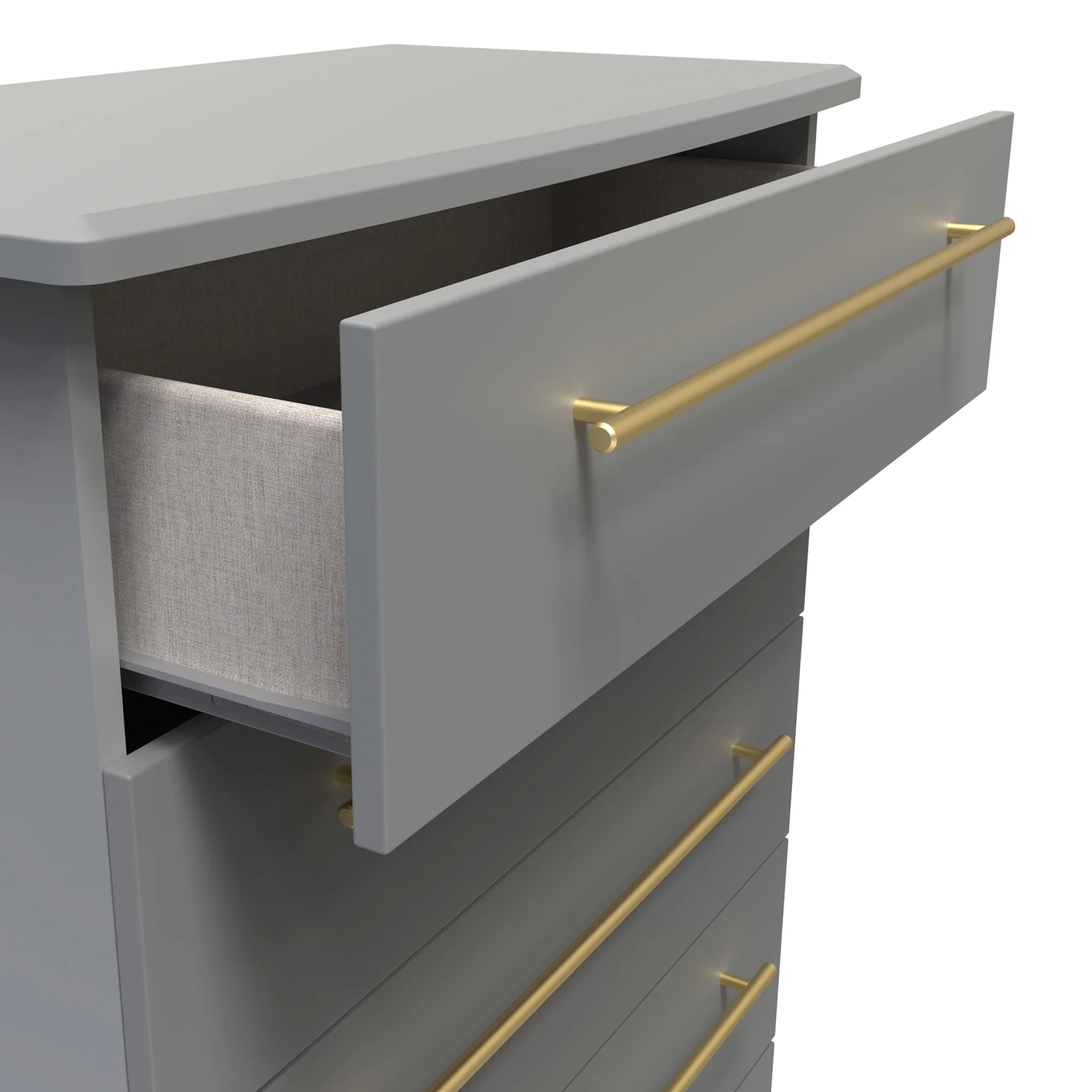 Bramham Grey 5 Drawer Chest - Image 4