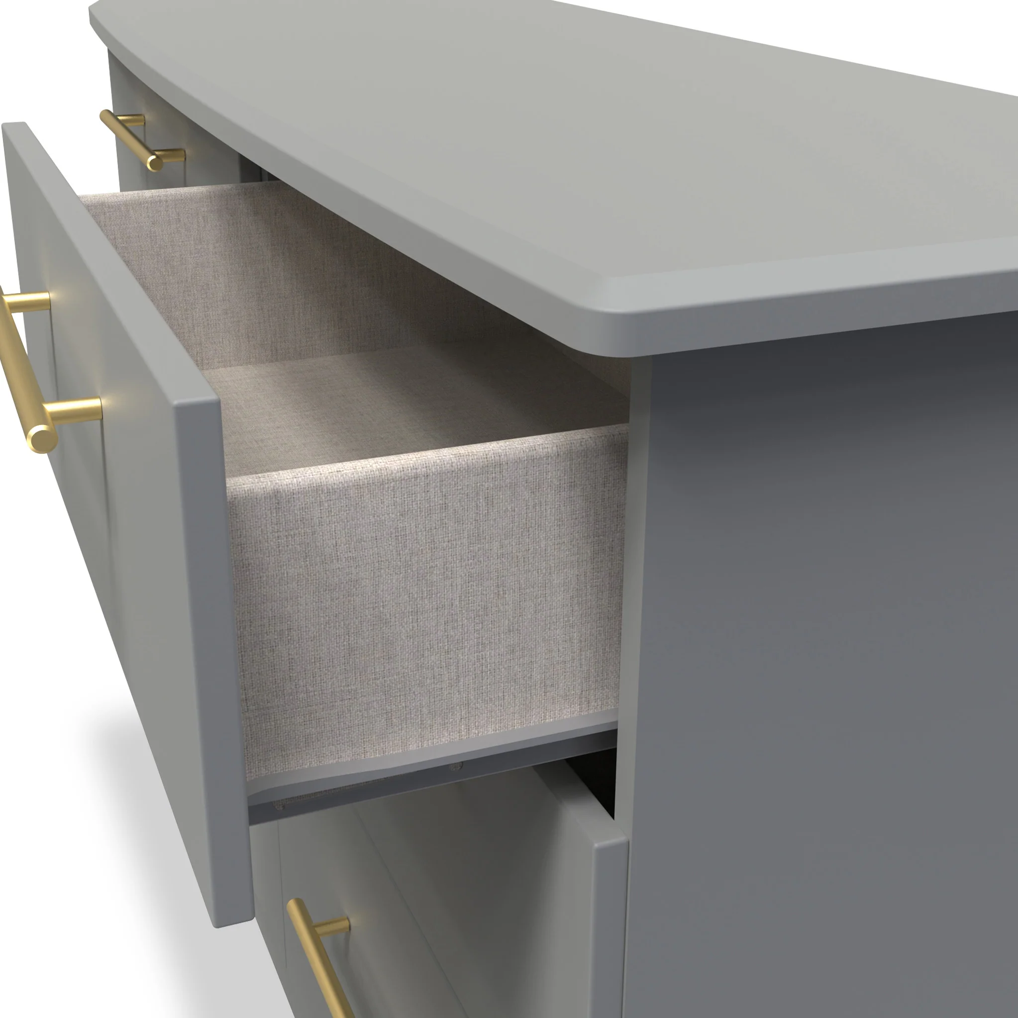 Bramham Grey 6 Drawer Wide Chest - Image 3