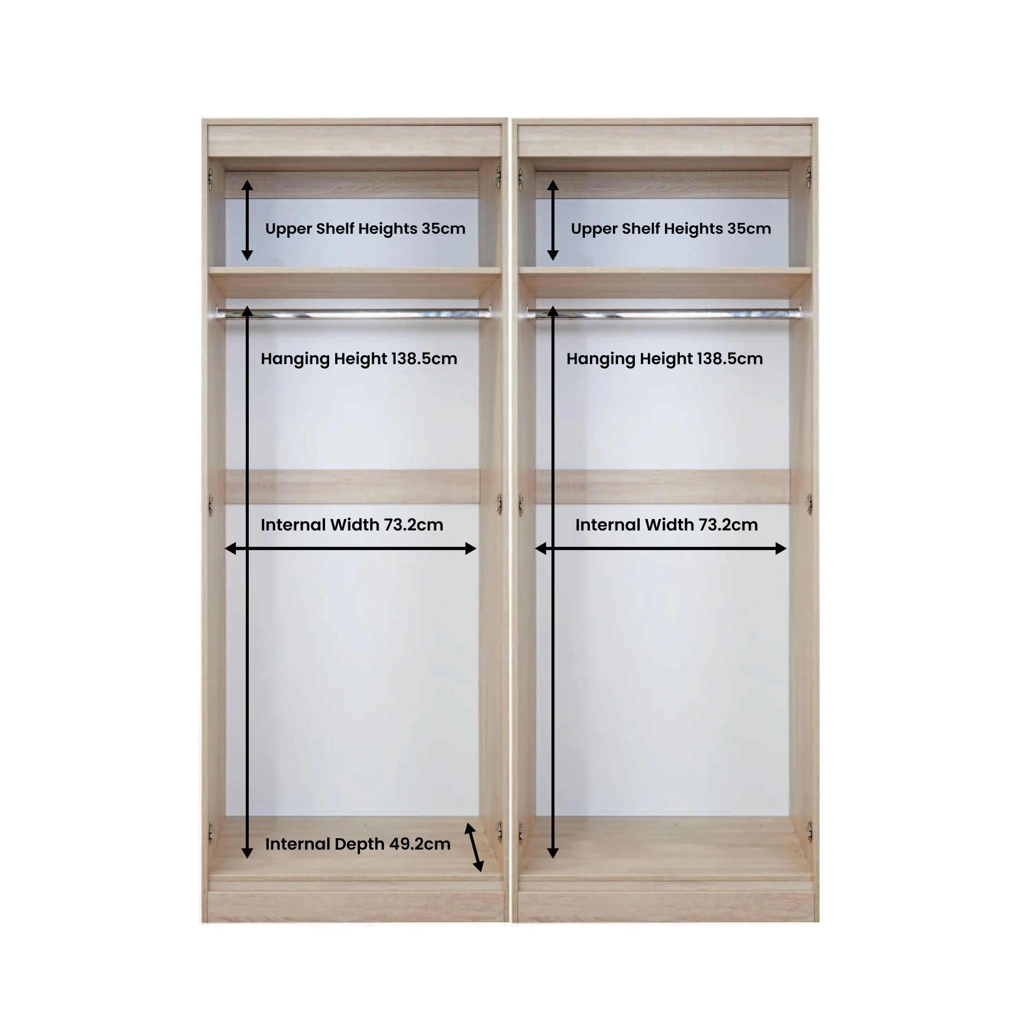 Bramham Grey Tall 4 Door 2 Mirror Wardrobe - Image 8