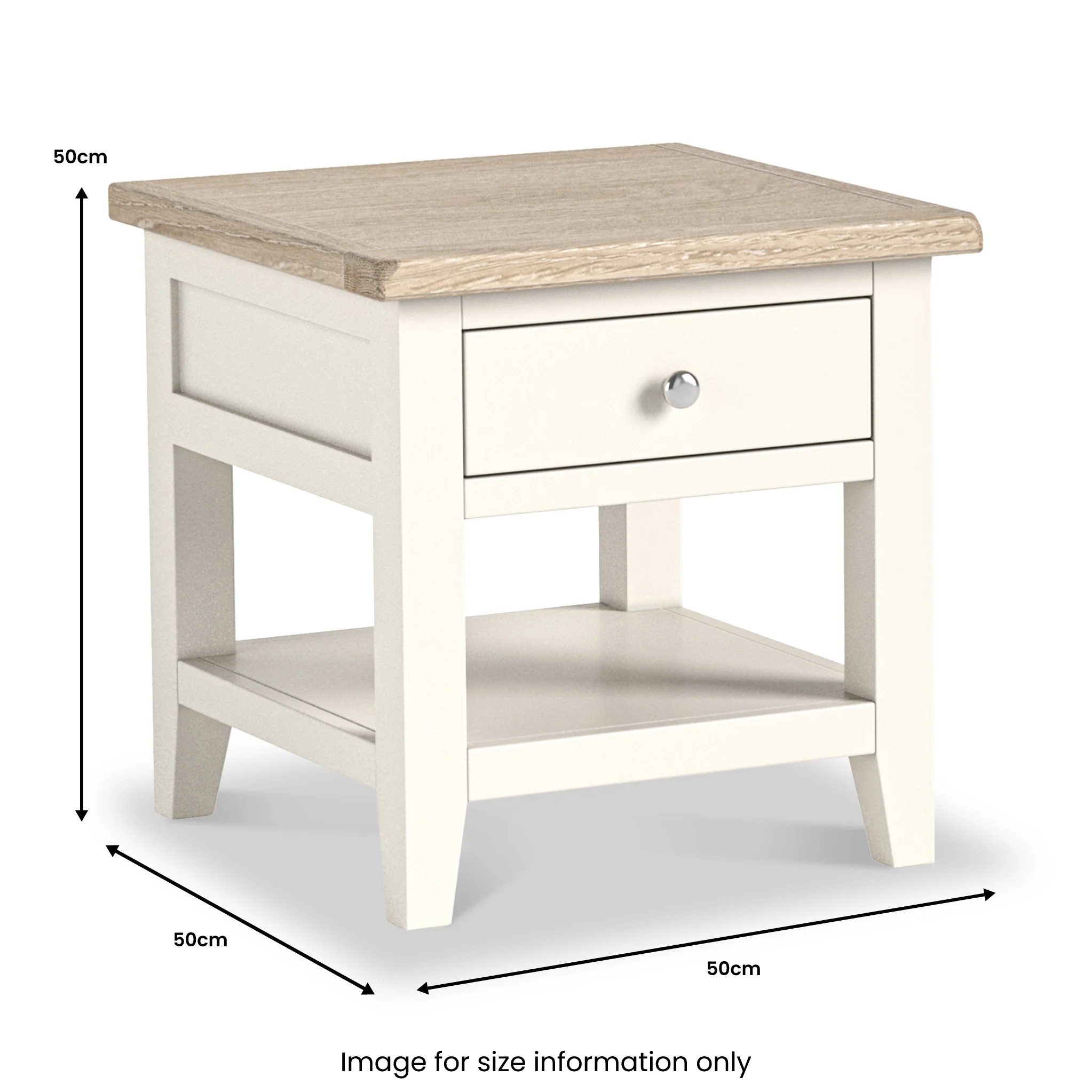 Bramley 1 Drawer Lamp Table - Image 6