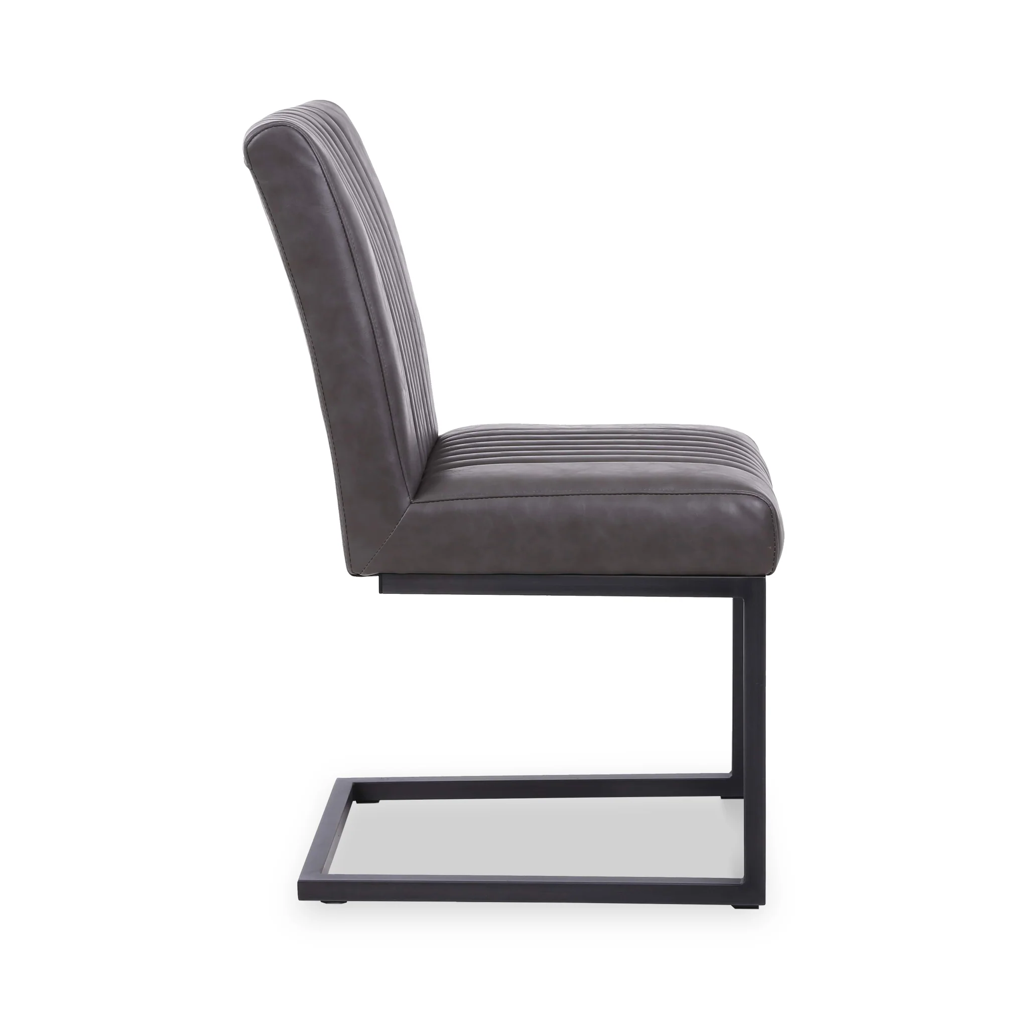Branok Cantilever Grey Faux Leather Dining Chair - Image 10