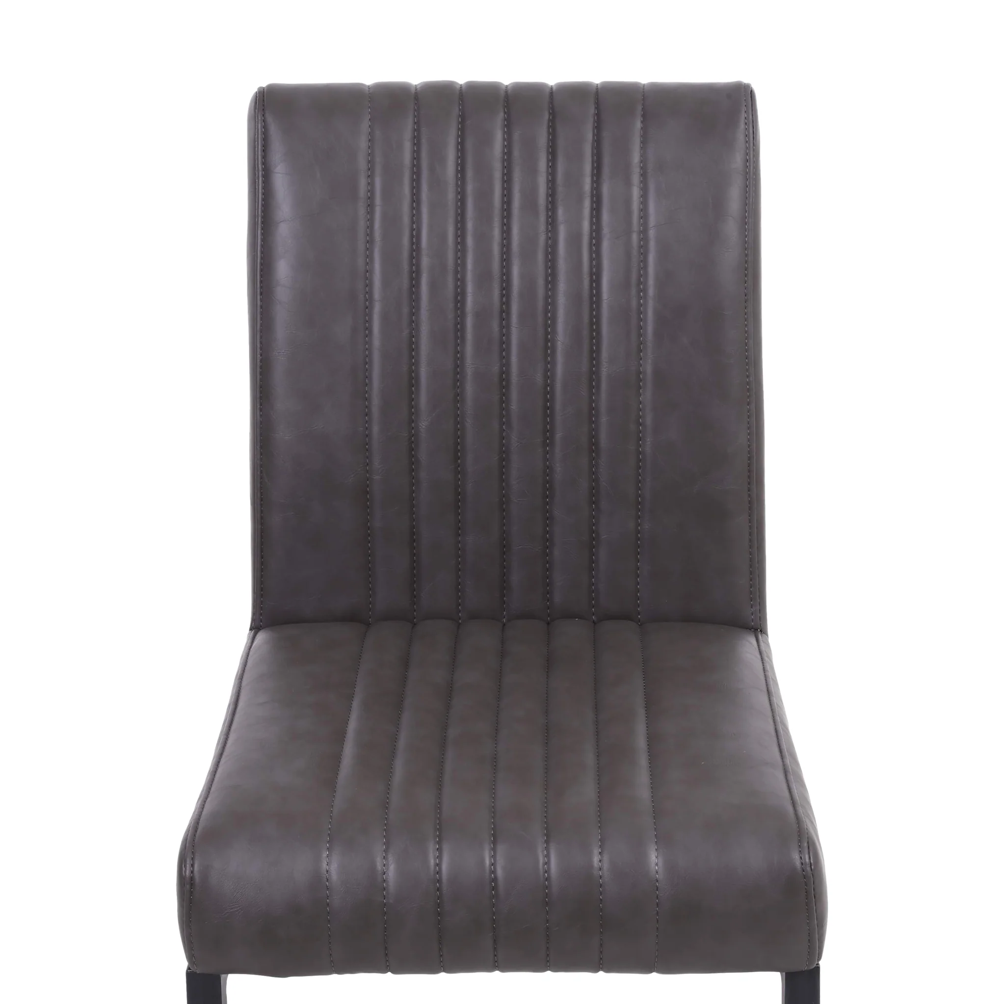 Branok Cantilever Grey Faux Leather Dining Chair - Image 4