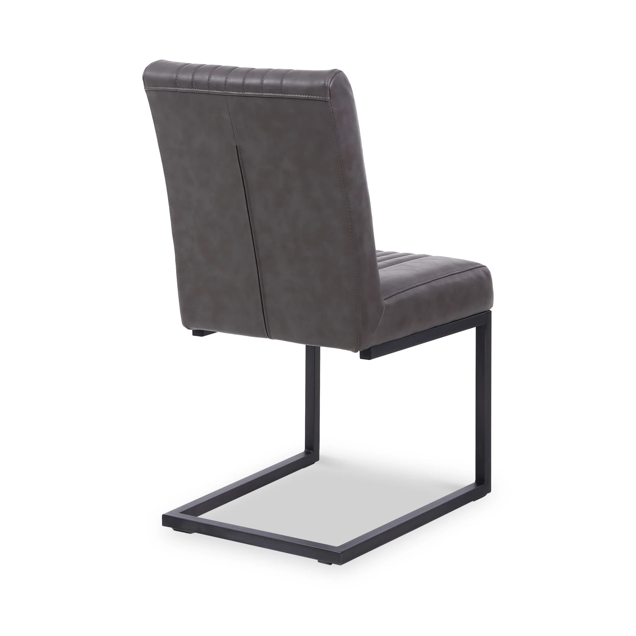 Branok Cantilever Grey Faux Leather Dining Chair - Image 5