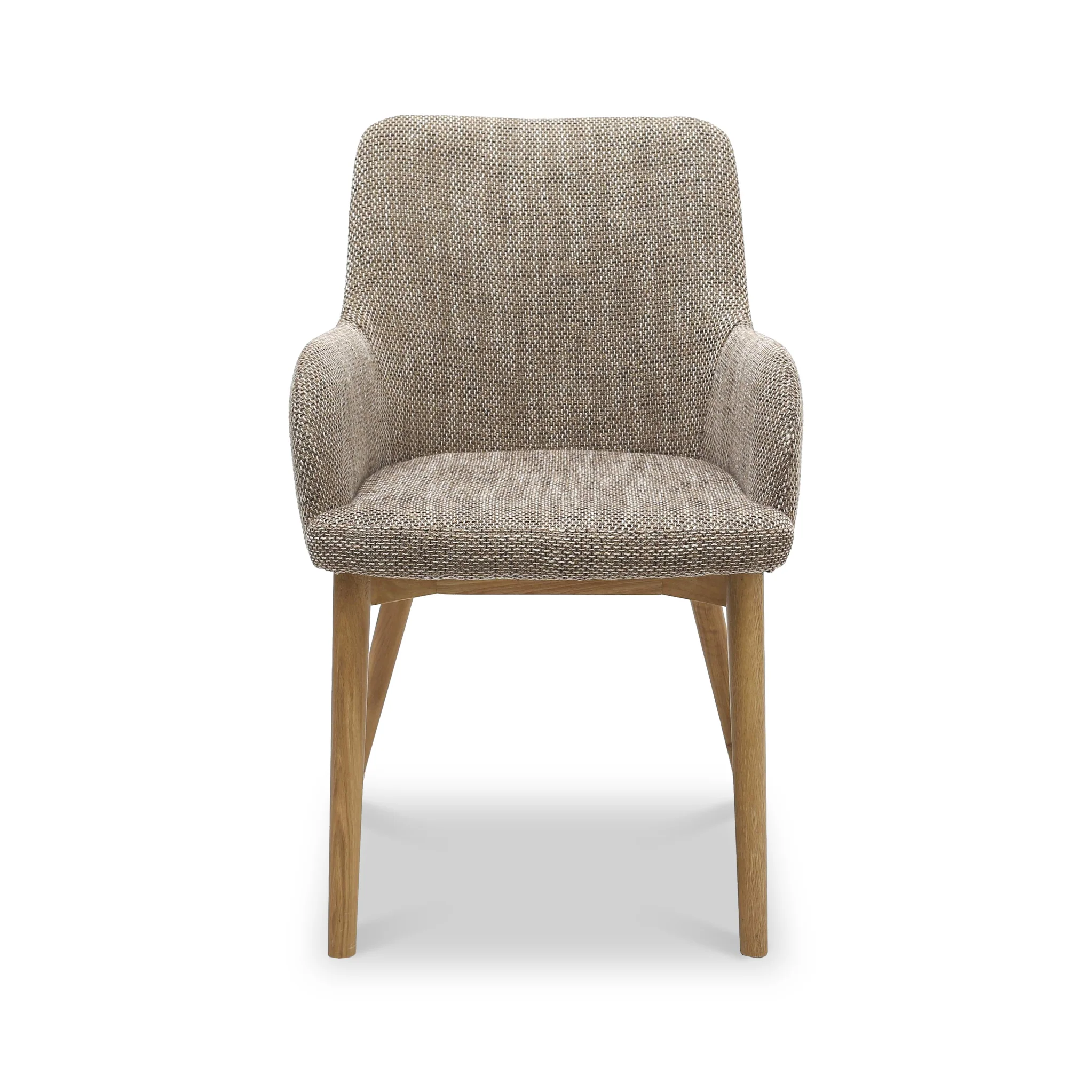 Branwen Oatmeal Tweed Dining Chair - Image 3
