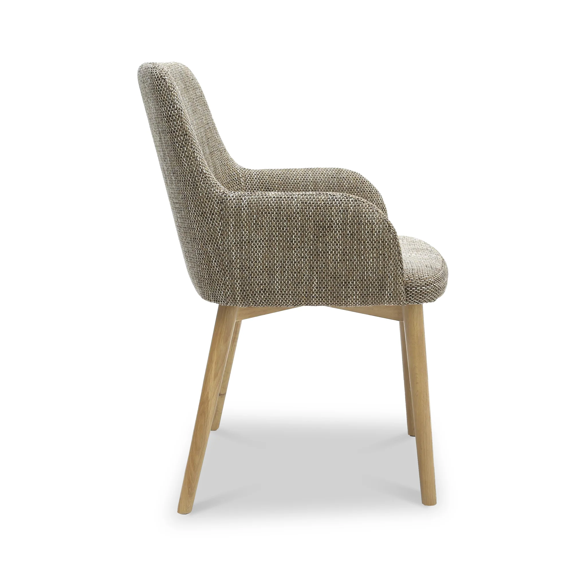 Branwen Oatmeal Tweed Dining Chair - Image 6