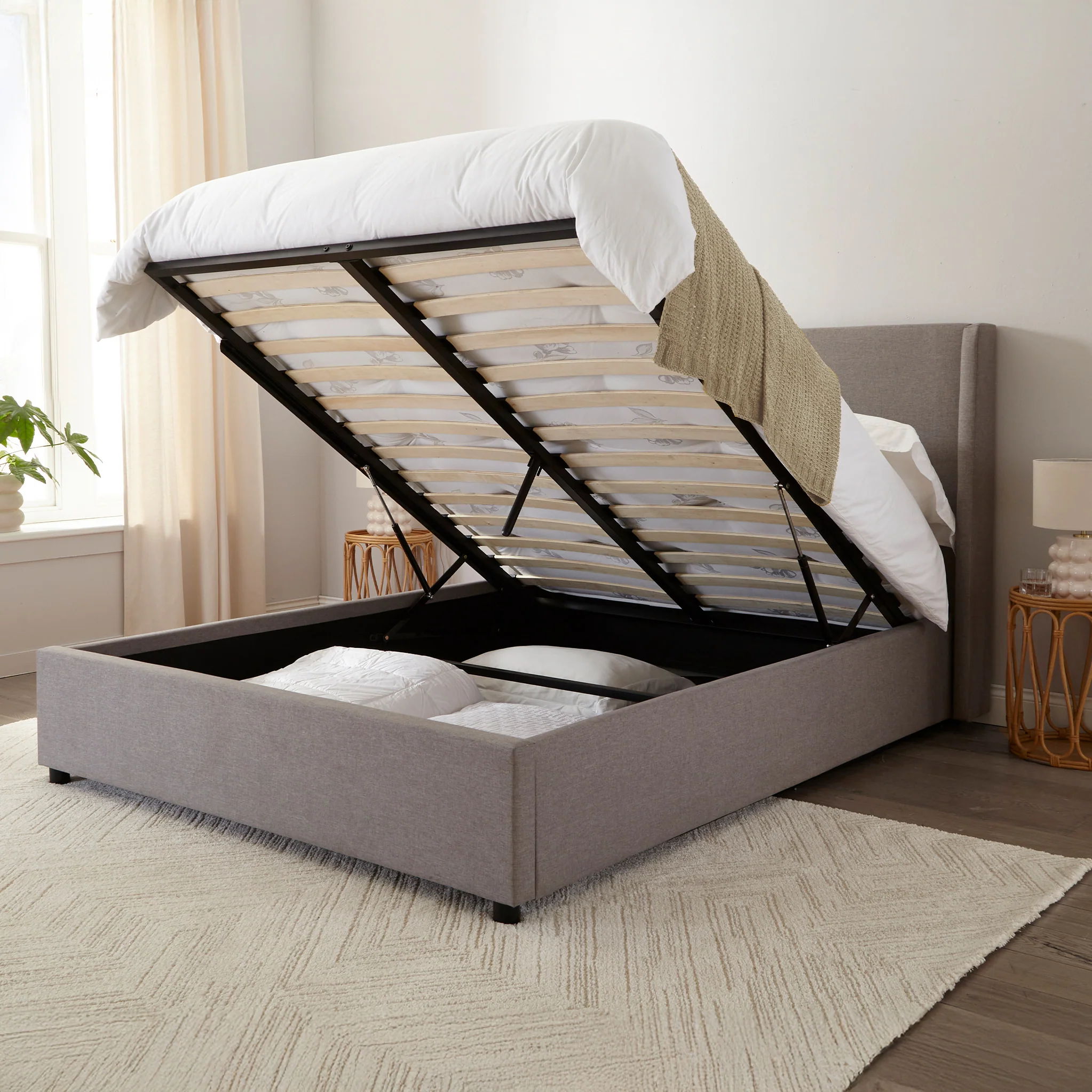 Brent Ottoman Storage Bed Frame - Image 2