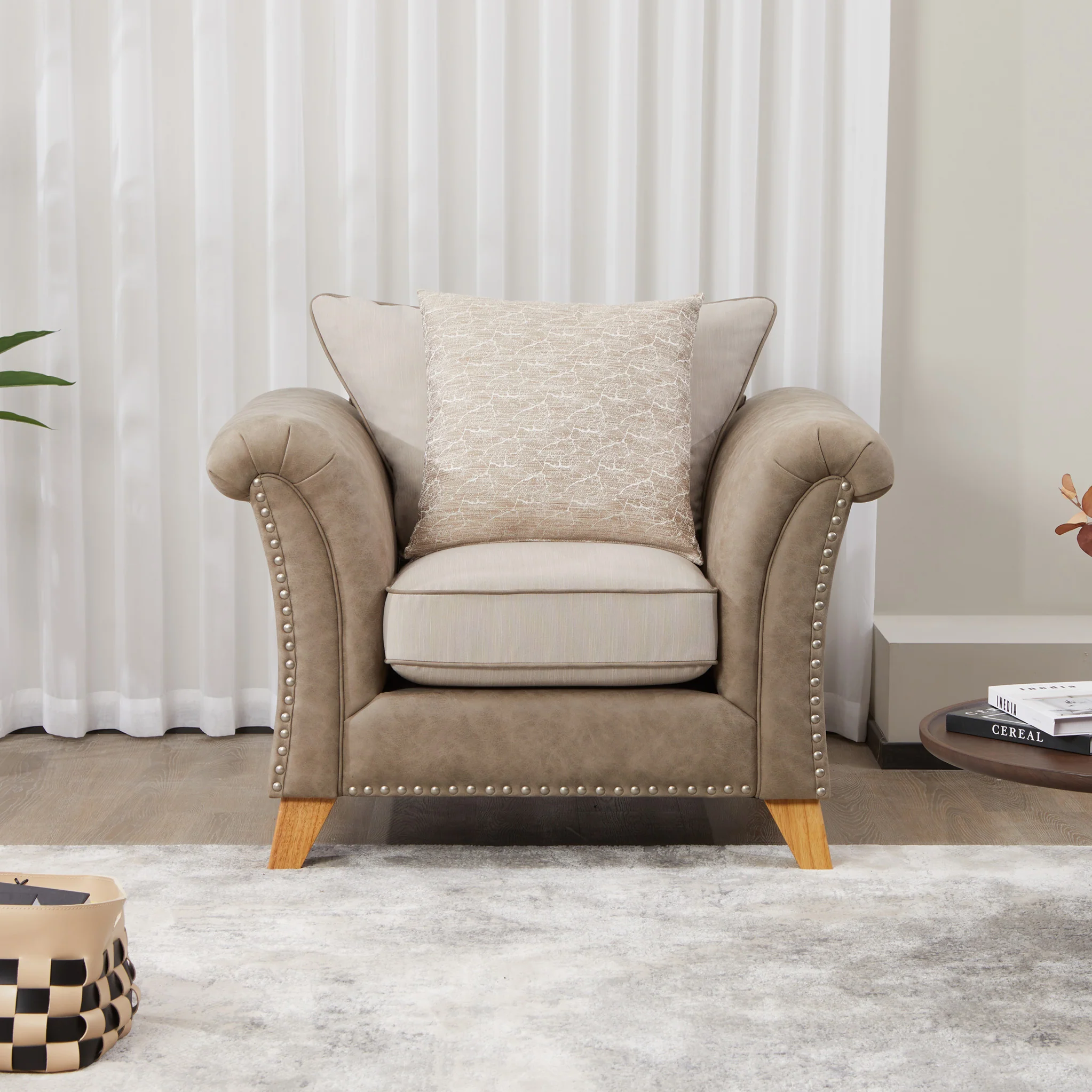 Breton Beige Armchair - Image 2