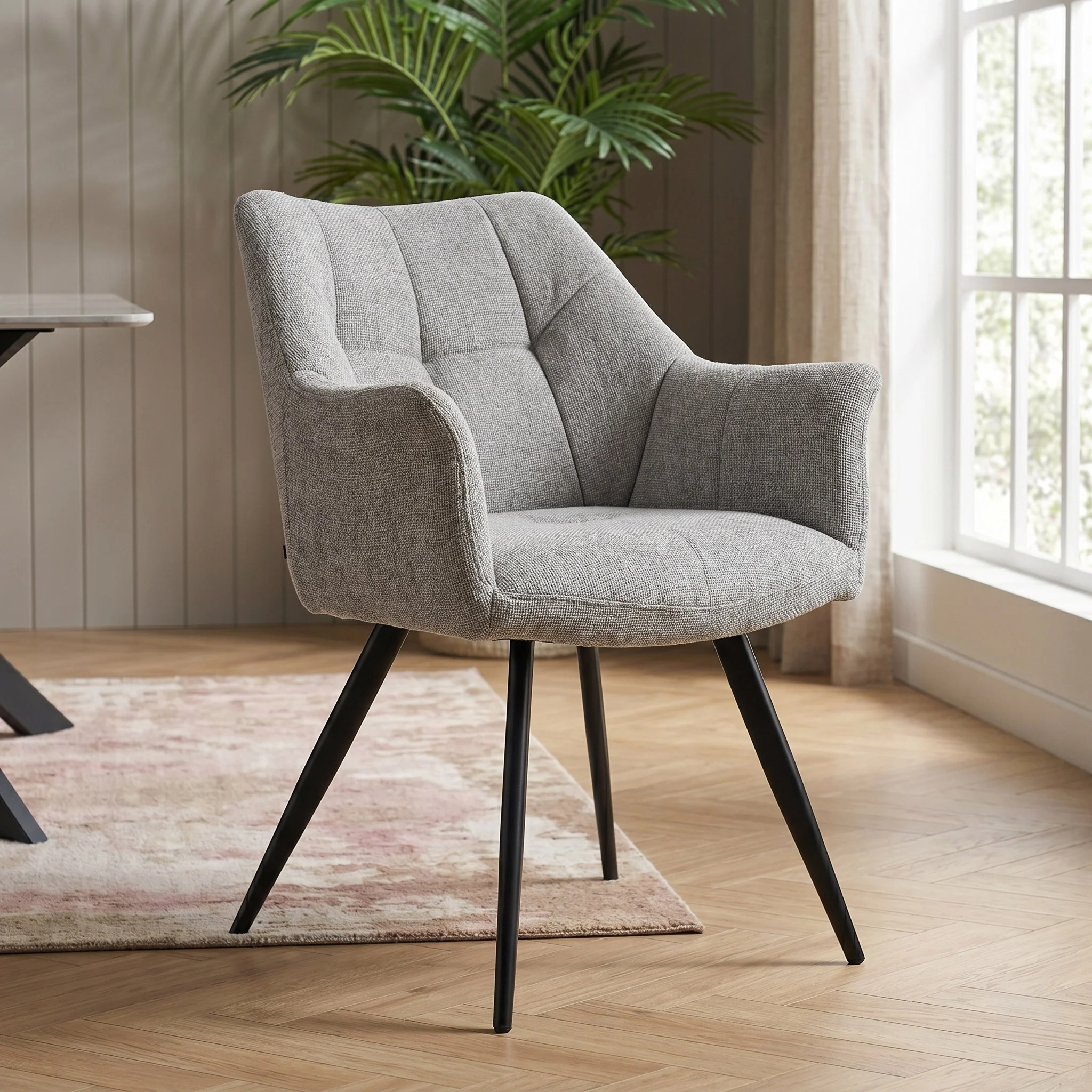 Brianne Curved Dining Chair - Image 2