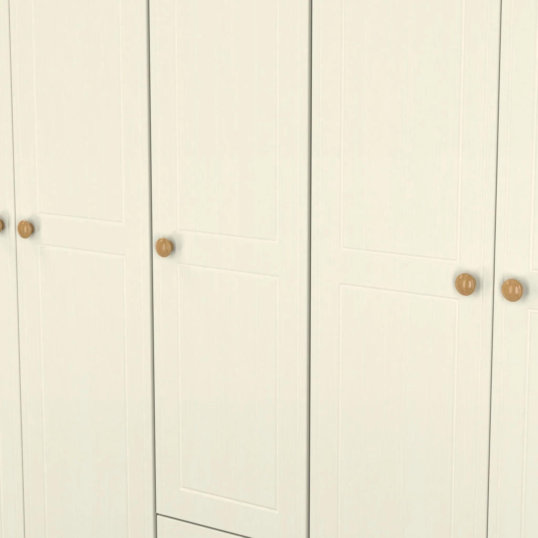 Brixham Cream 5 Door 2 Drawer Wardrobe - Image 6