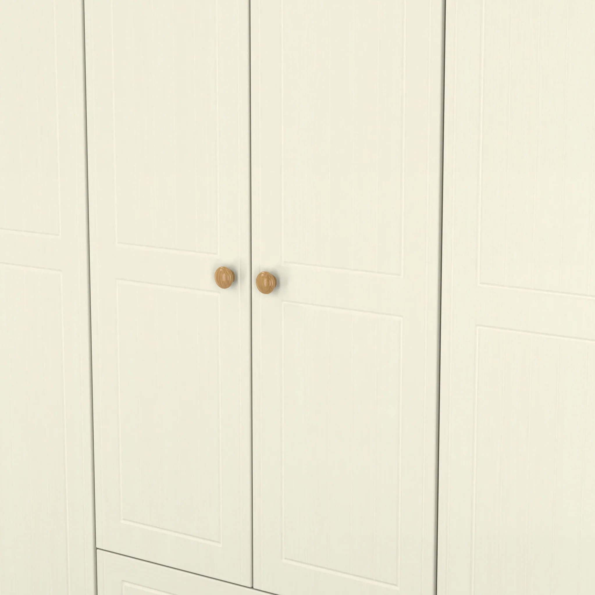 Brixham Cream 6 Door 2 Drawer Wardrobe - Image 6