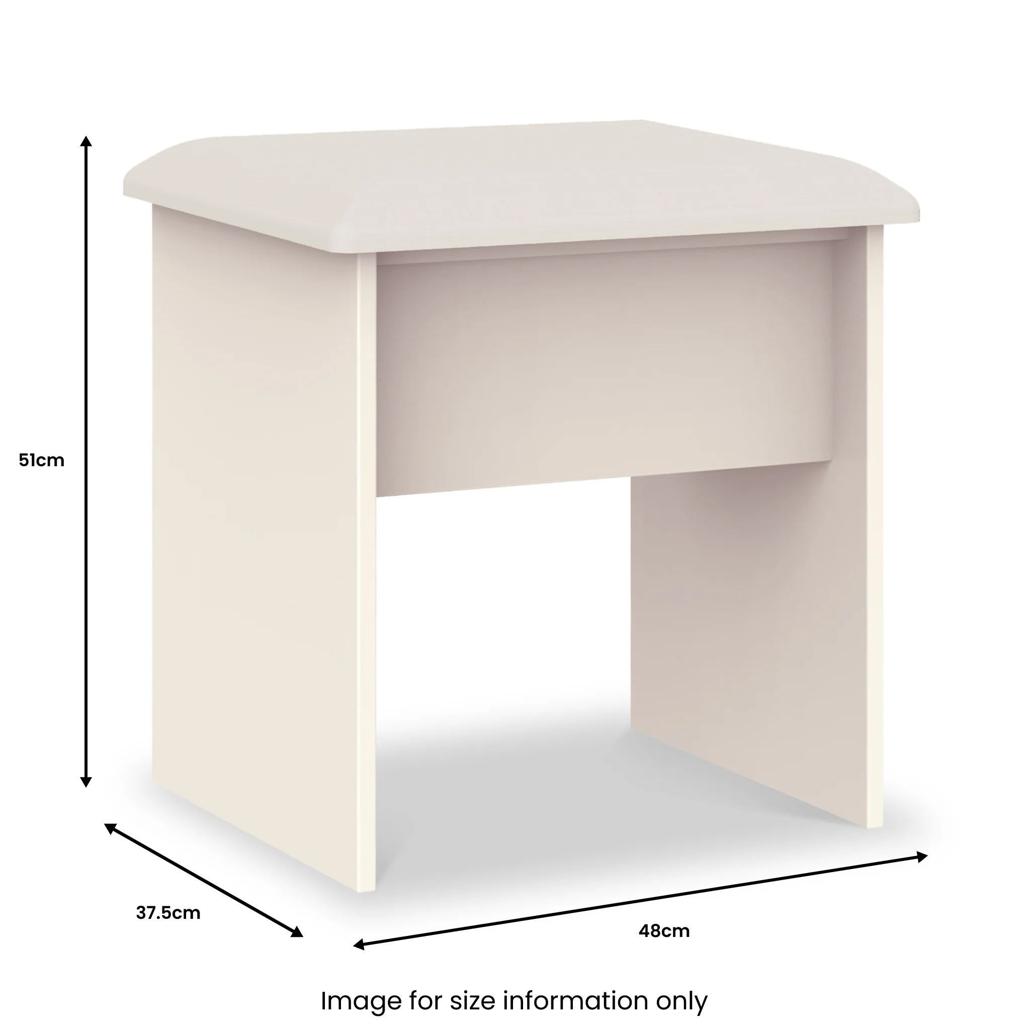 Brixham Cream Stool - Image 4