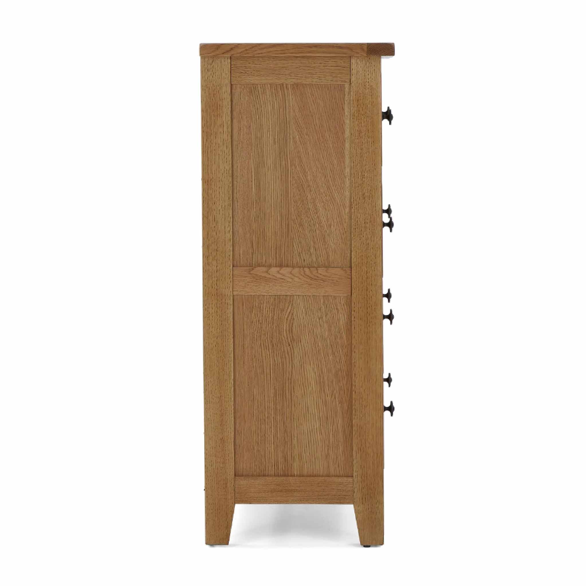 Broadway Oak 2 Over 3 Drawer Chest - Image 5