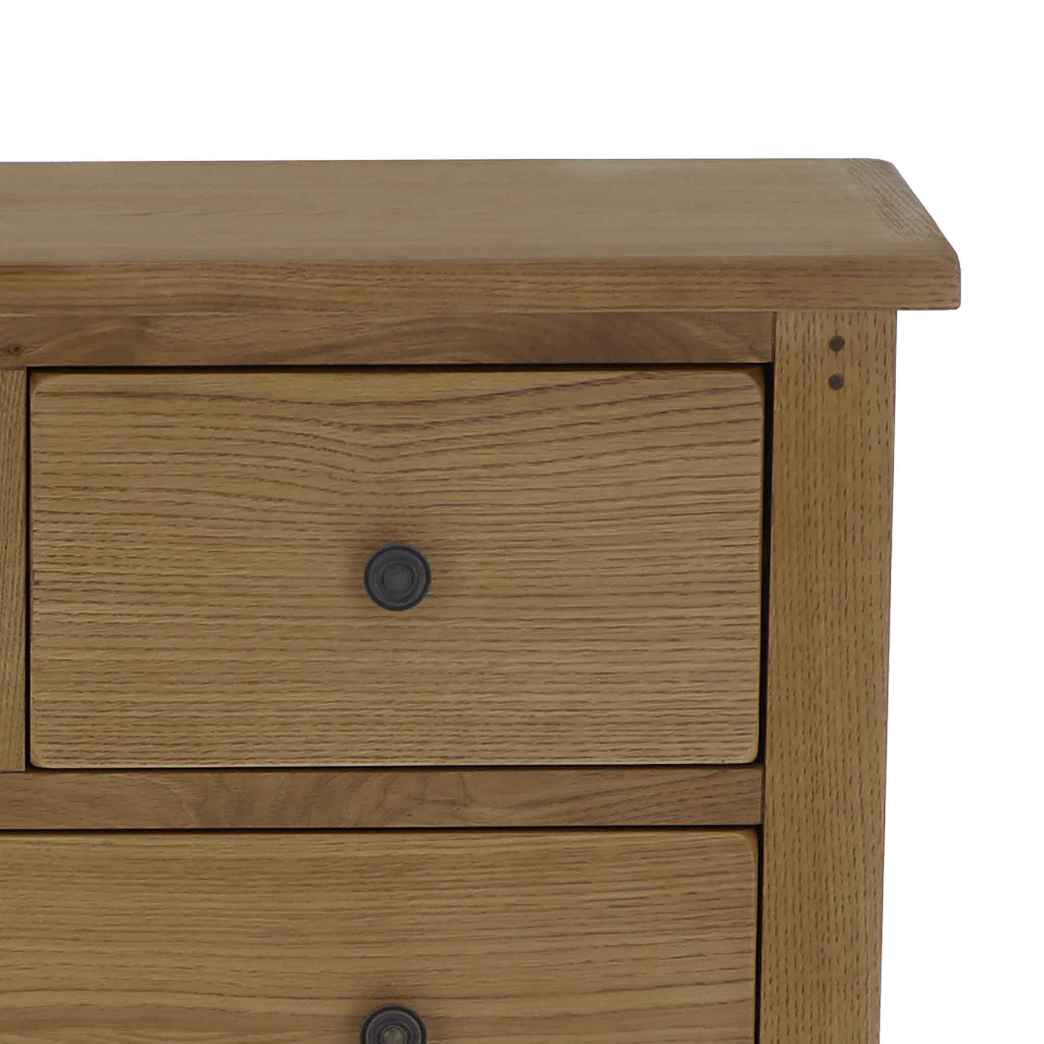 Broadway Oak 2 Over 3 Drawer Chest - Image 7