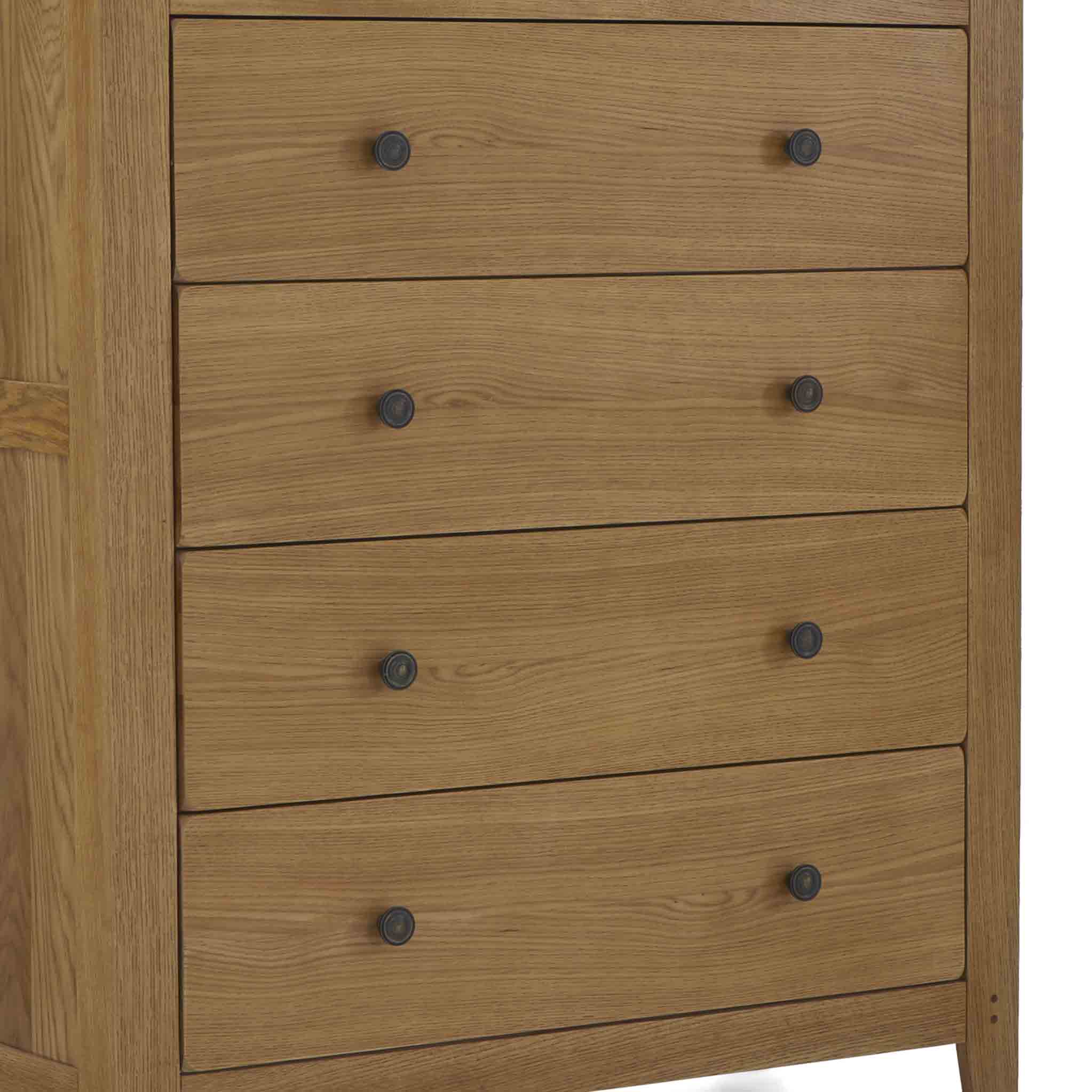 Broadway Oak 2 Over 4 Drawer Chest - Image 7