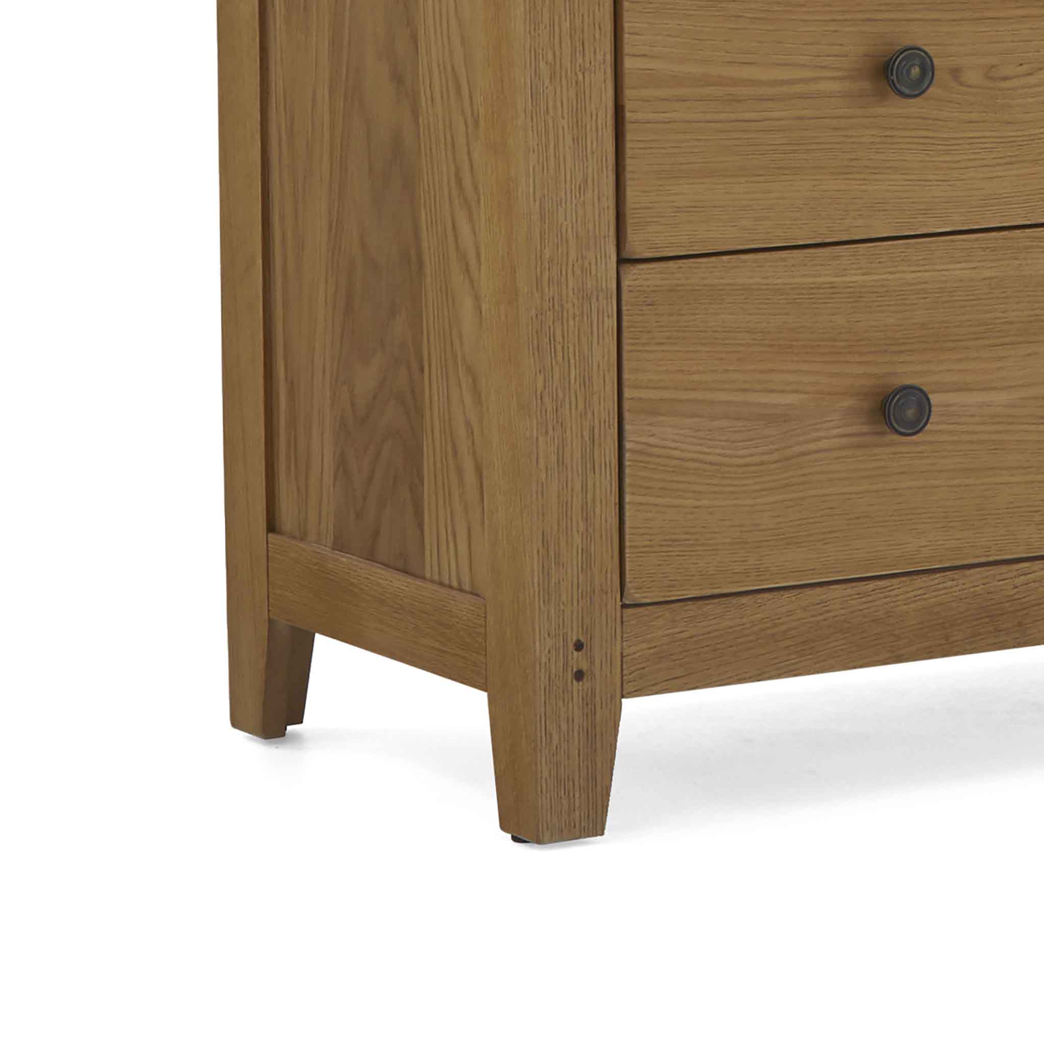 Broadway Oak 2 Over 4 Drawer Chest - Image 9