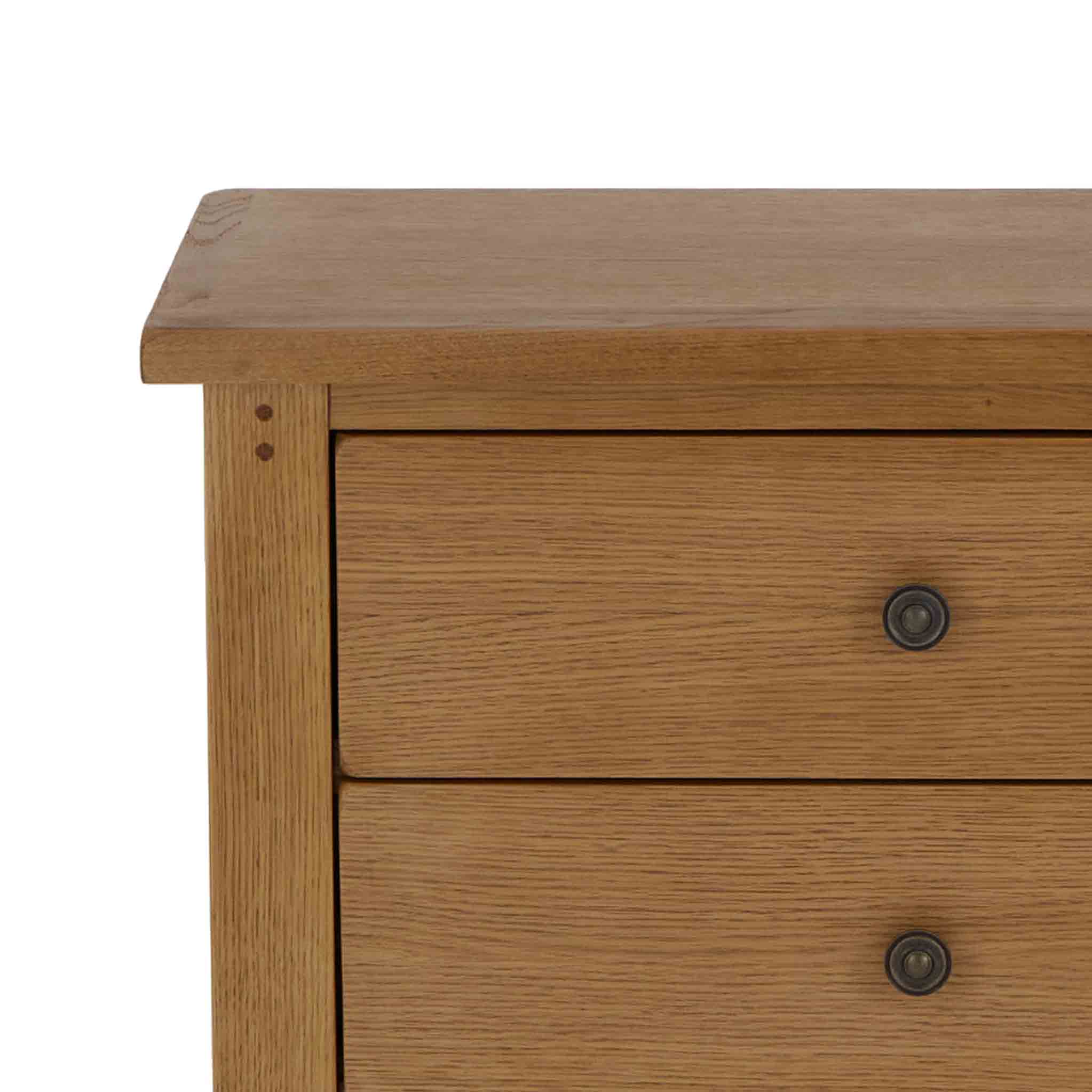 Broadway Oak 3 Drawer Chest - Image 4