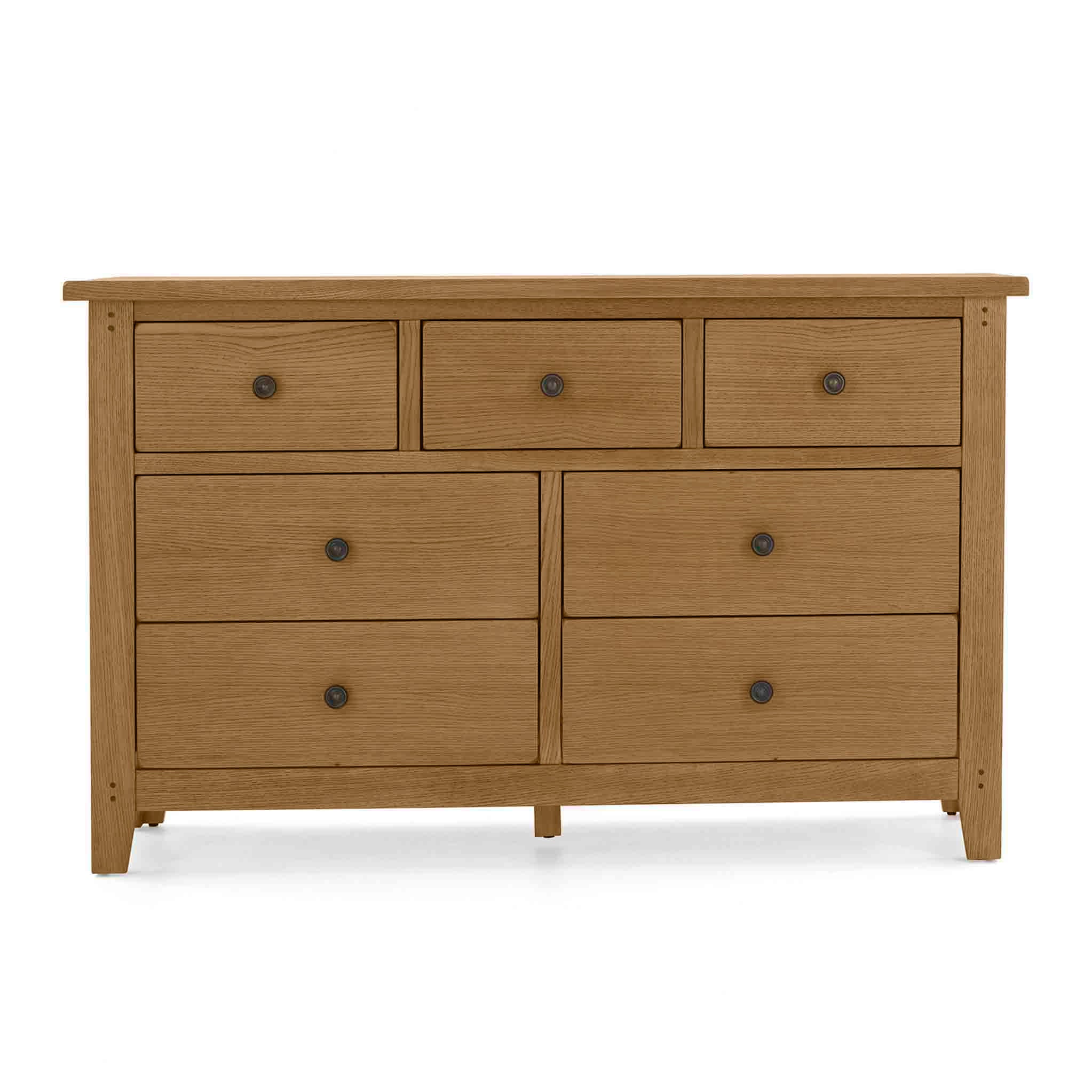 Broadway Oak 3 Over 4 Drawer Chest - Image 3
