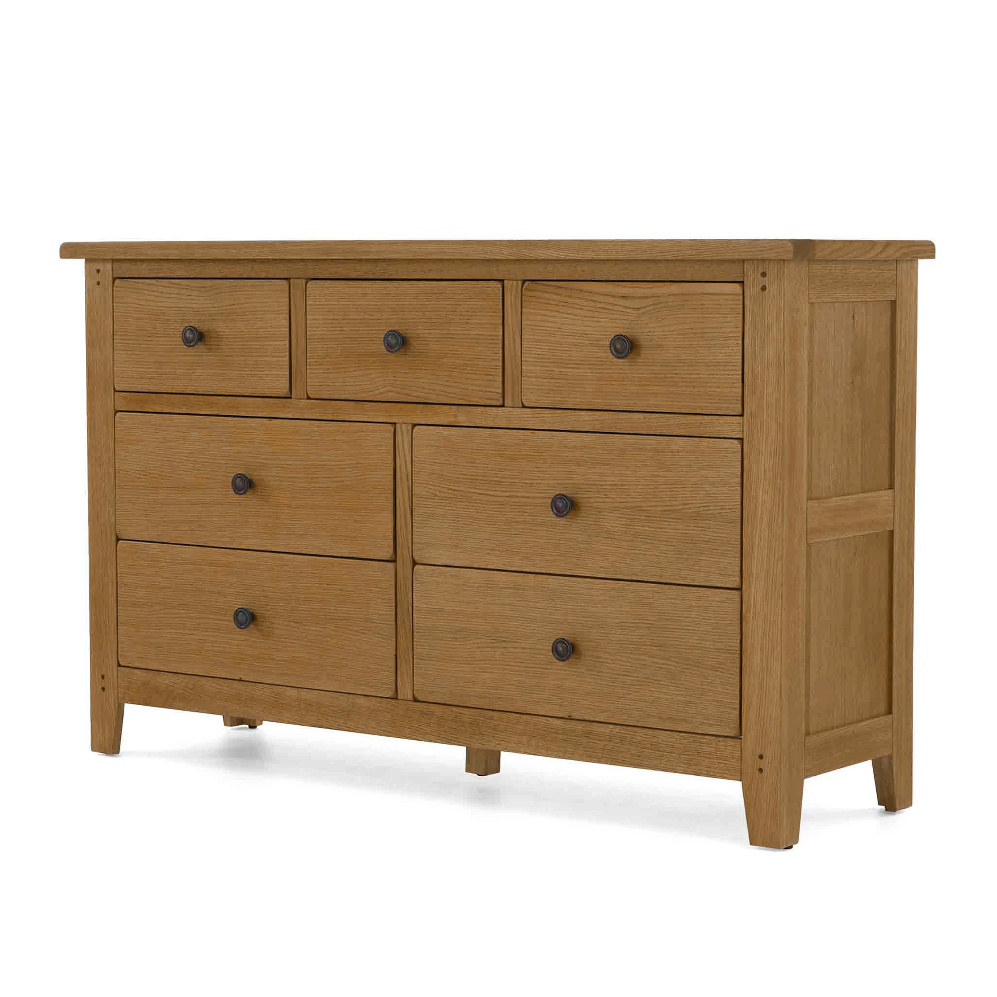 Broadway Oak 3 Over 4 Drawer Chest - Image 4