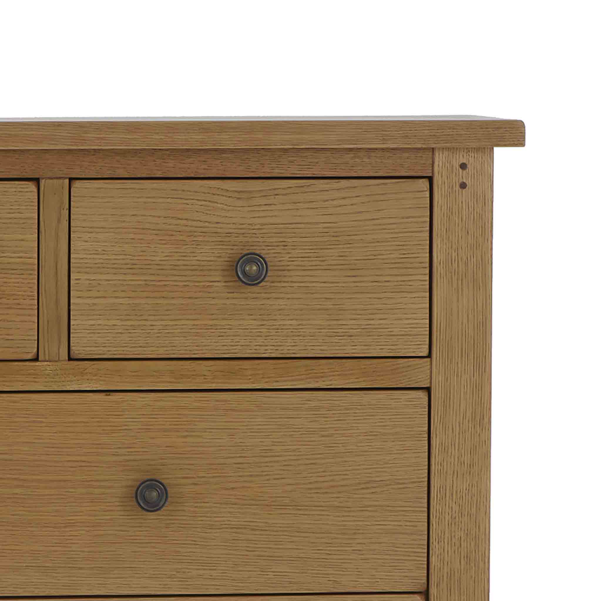 Broadway Oak 3 Over 4 Drawer Chest - Image 7